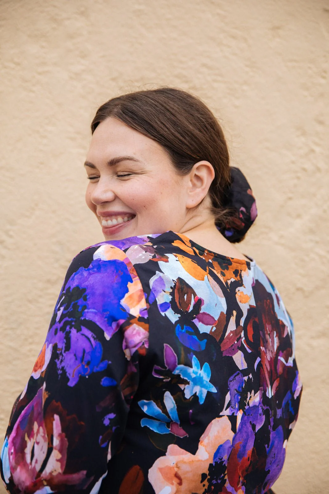 Midi Belted Dress, Black Anemone - Image 10