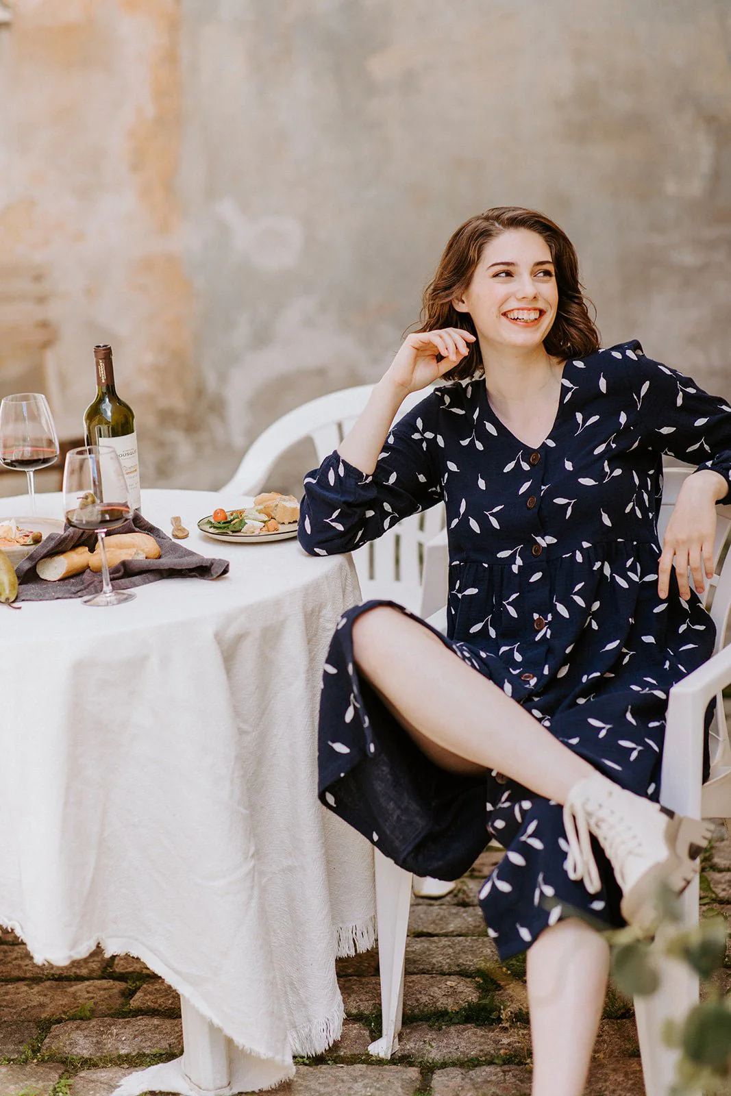 Button Dress, Indigo Wind - Image 6