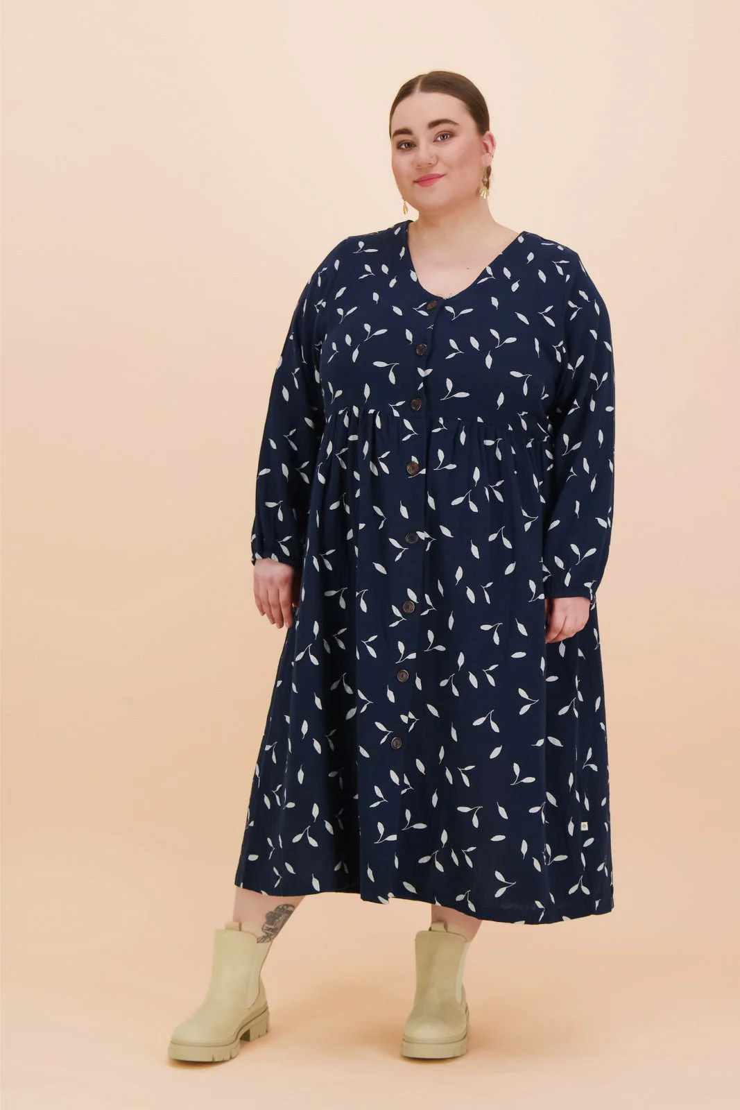 Button Dress, Indigo Wind - Image 9