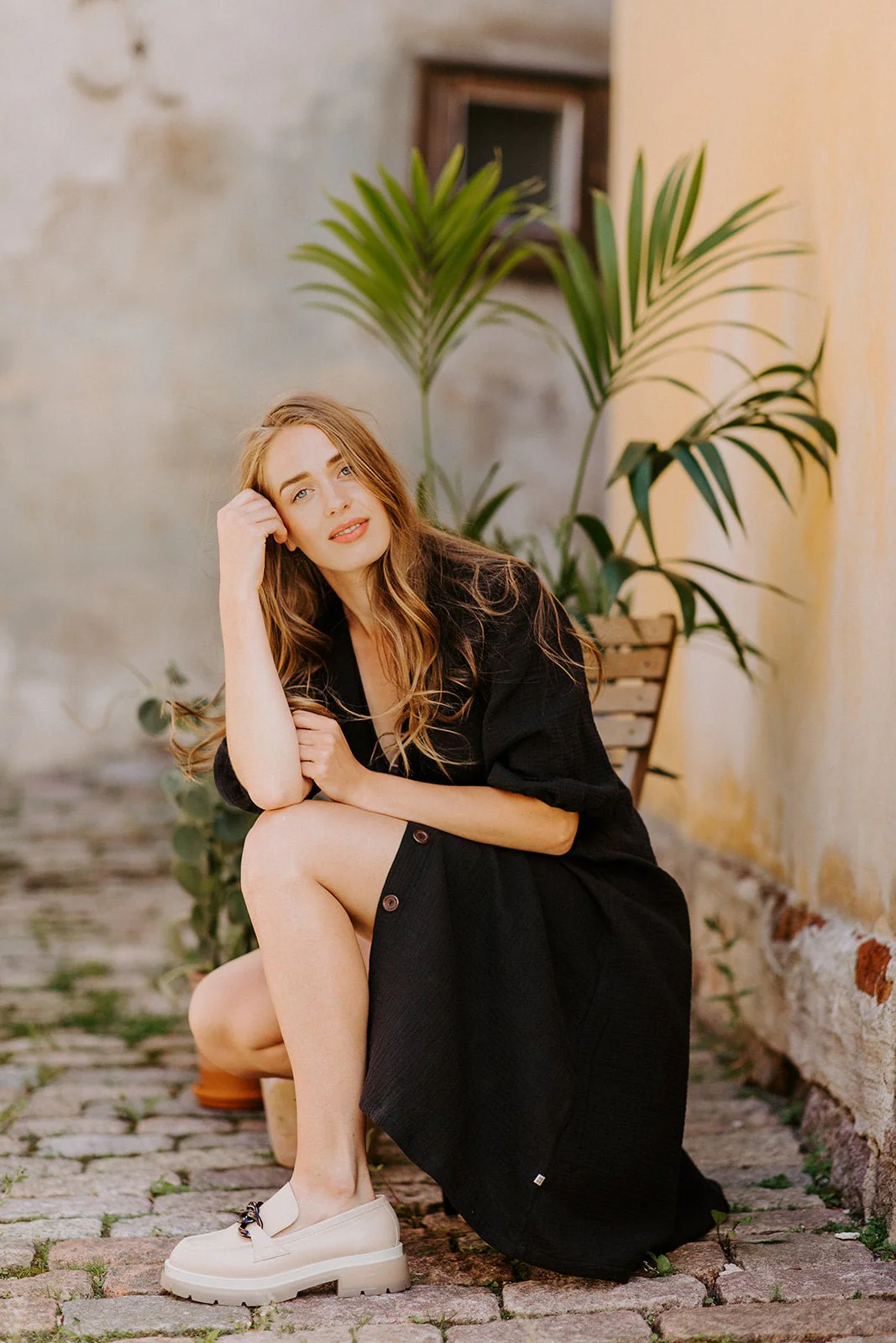 Button Skirt, Black - Image 10