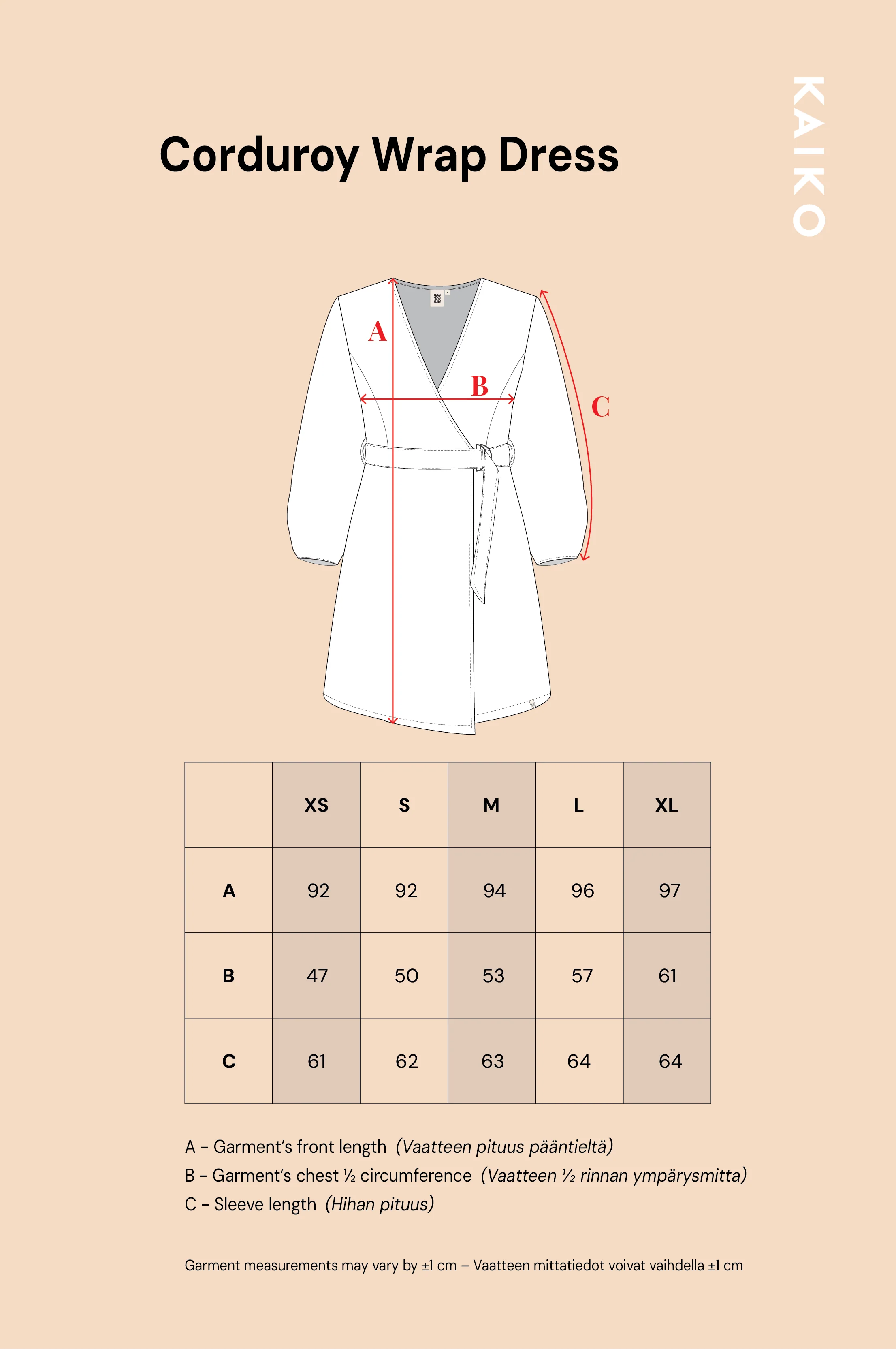 Corduroy Wrap Dress, Black - Image 10