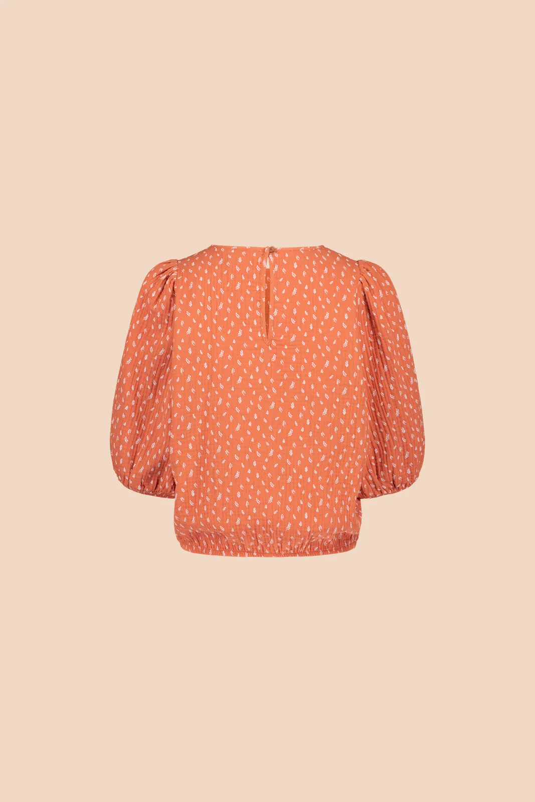 Cropped Blouse, Vintage Leaf - Image 8