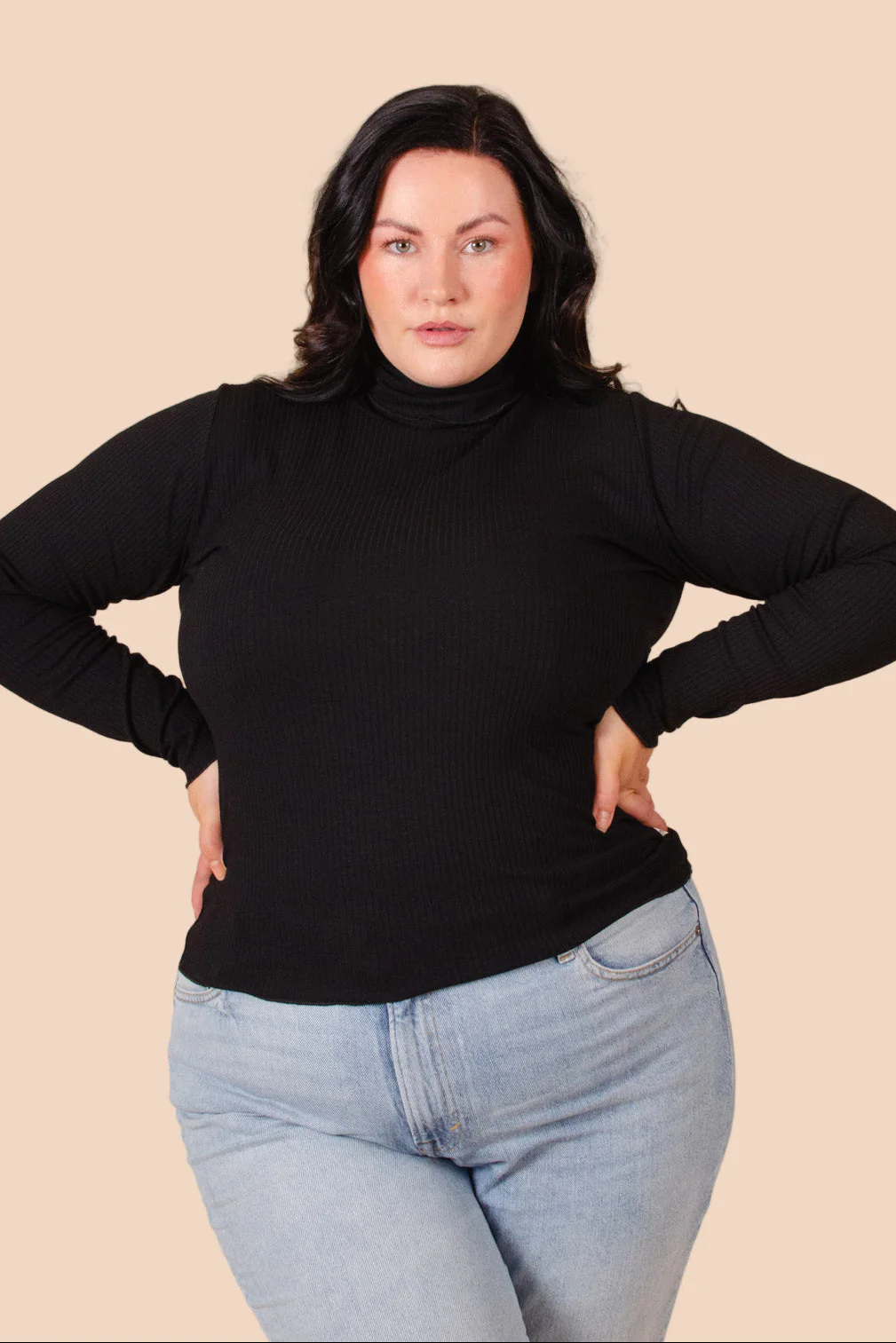 Rib Rollneck, Black - Image 3