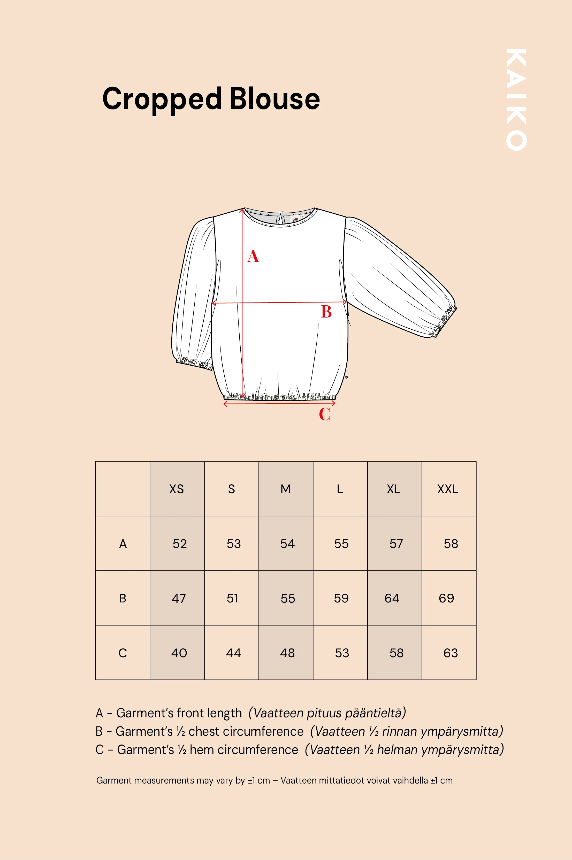 Cropped Blouse, Vintage Leaf - Image 9