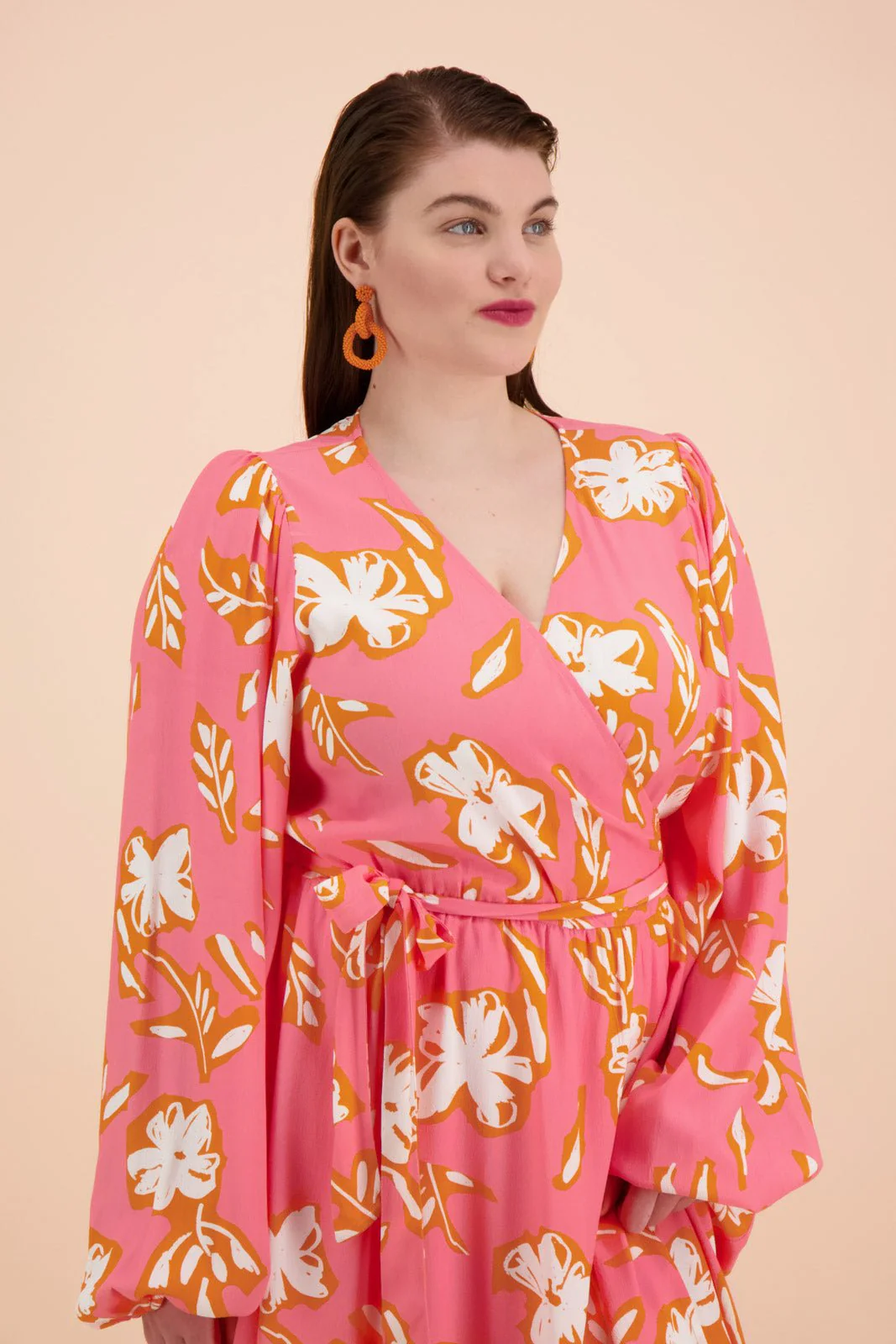 Gia Earrings, Orange - Image 5