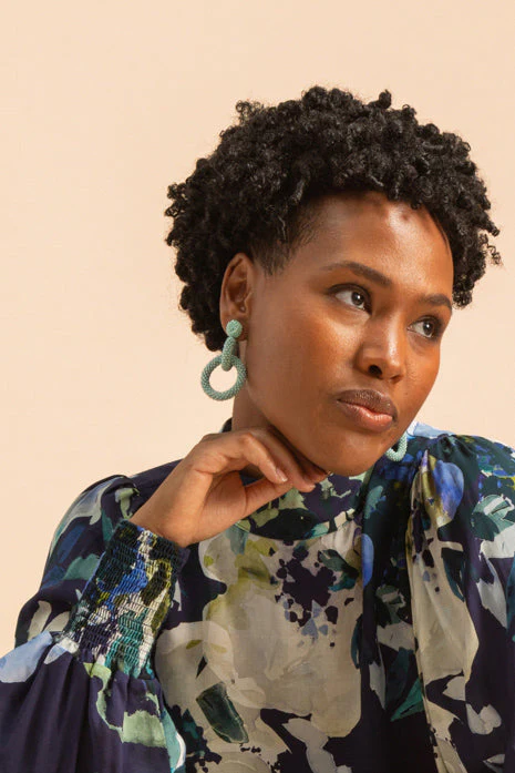 Gia Earrings, Pearl Mint - Image 4