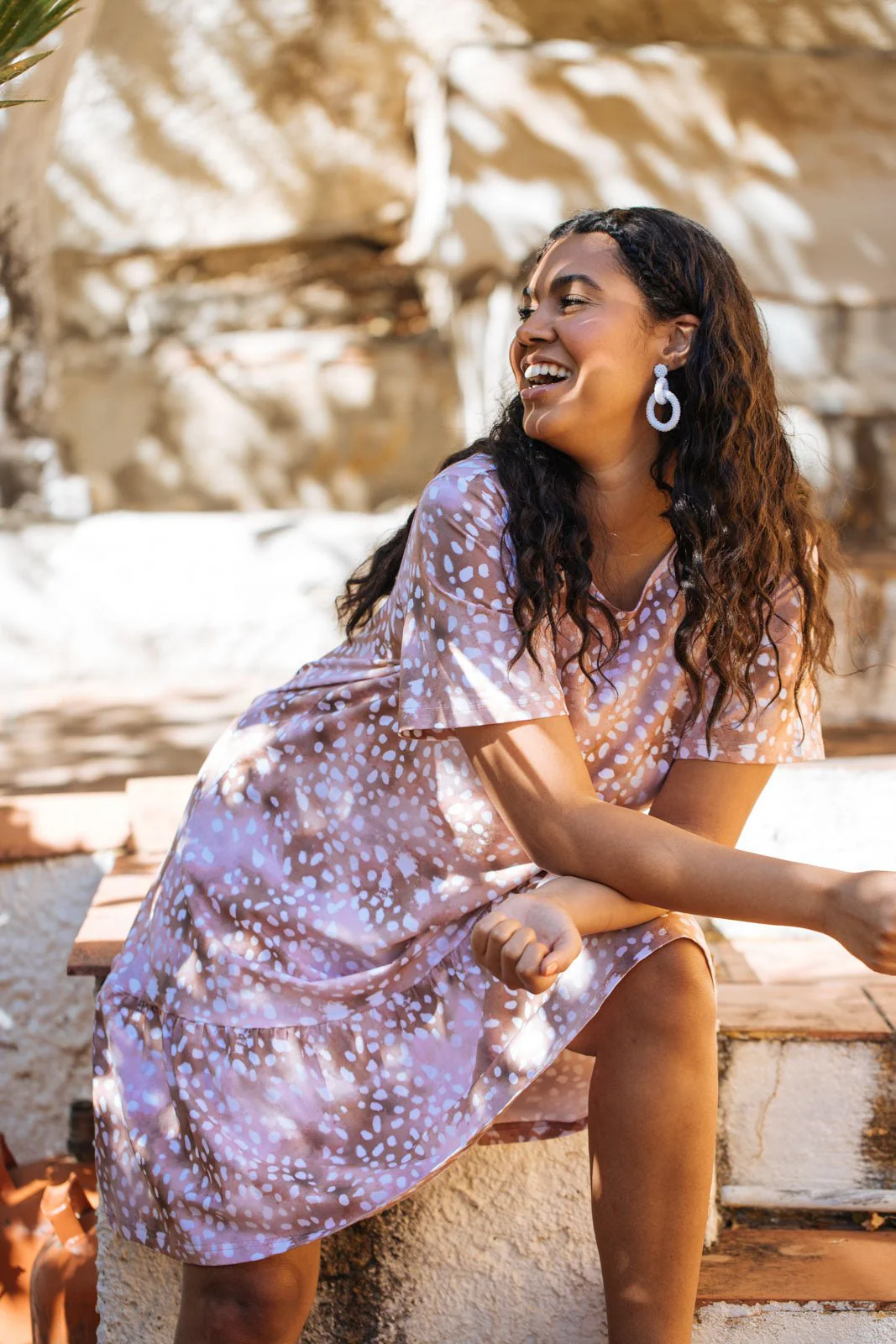 Gia Earrings, White - Image 8