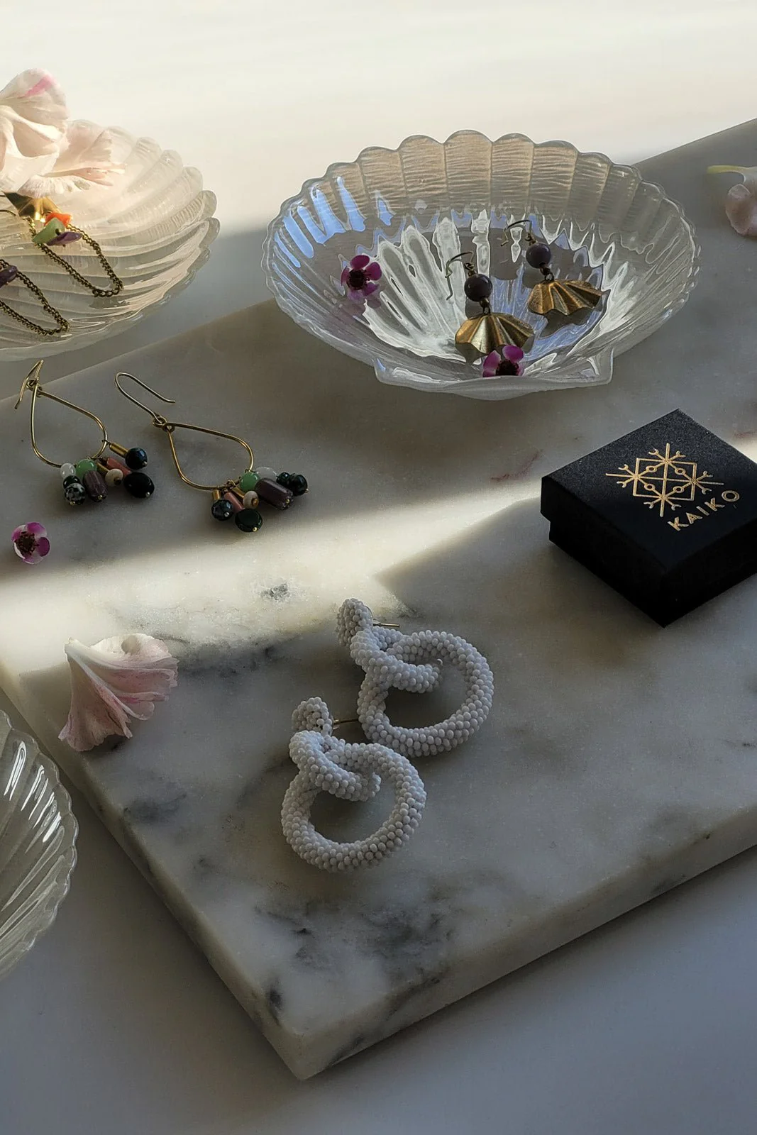 Gia Earrings, White - Image 9