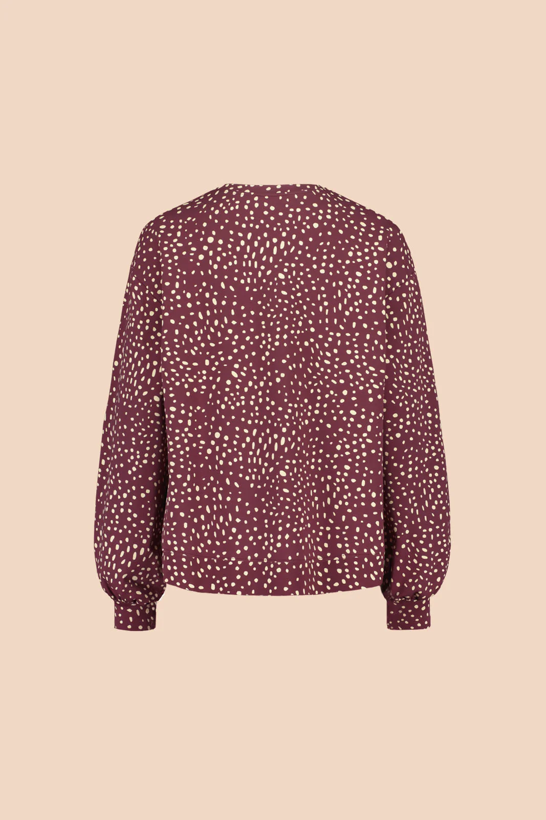 Sweatshirt, Wild Dots Burgundy - Image 3