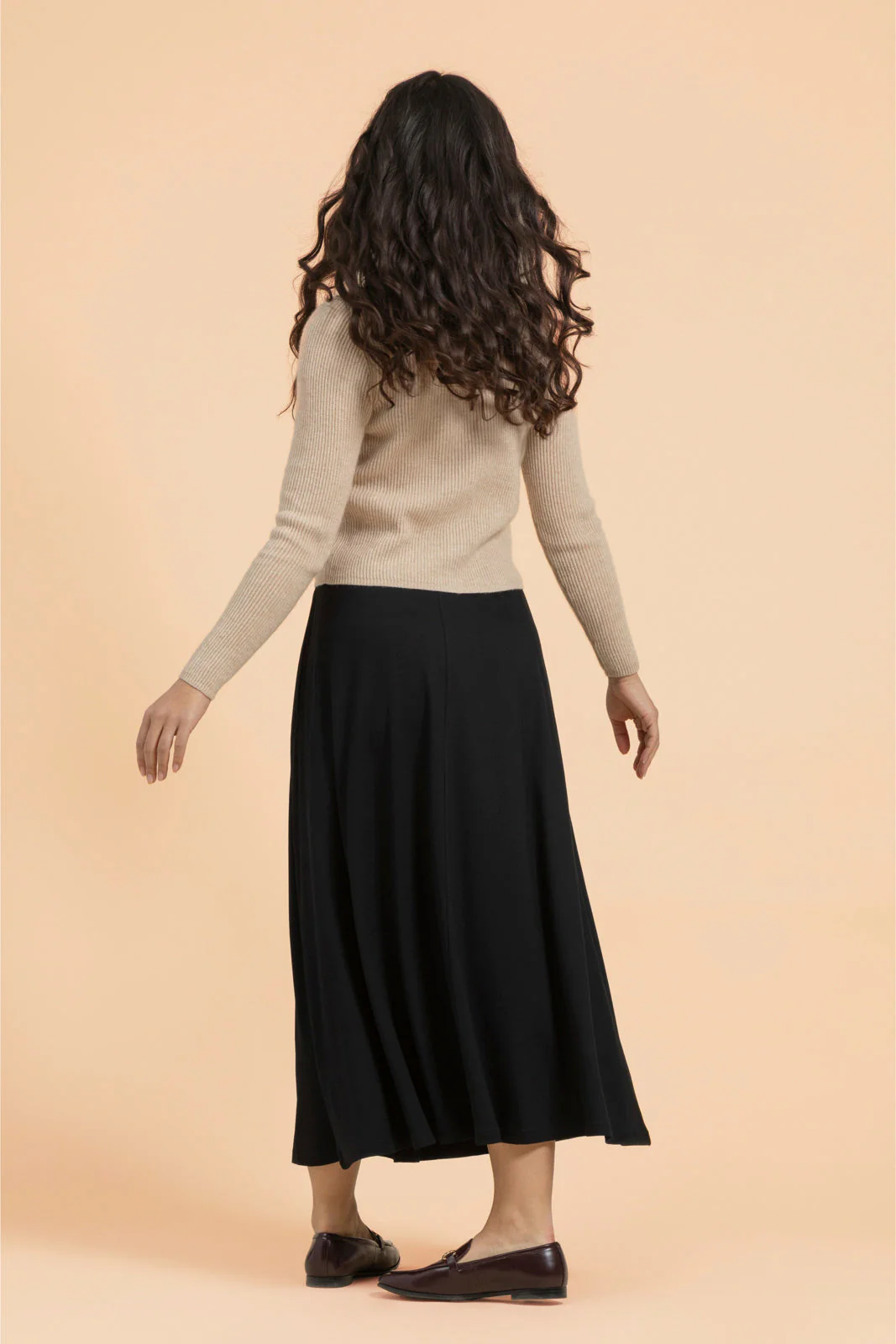 Soft Midi Skirt, Black - Image 12