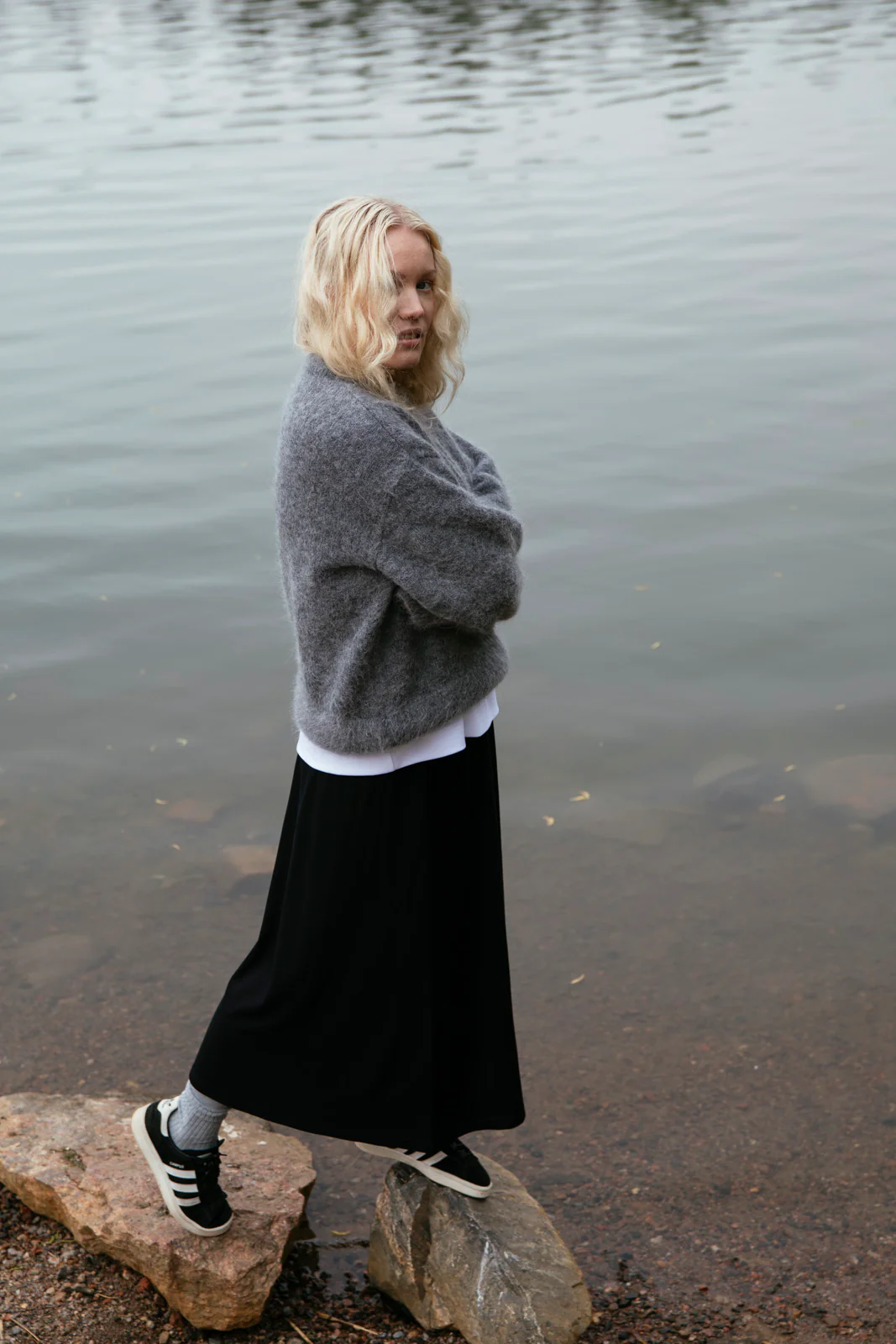 Soft Midi Skirt, Black - Image 5