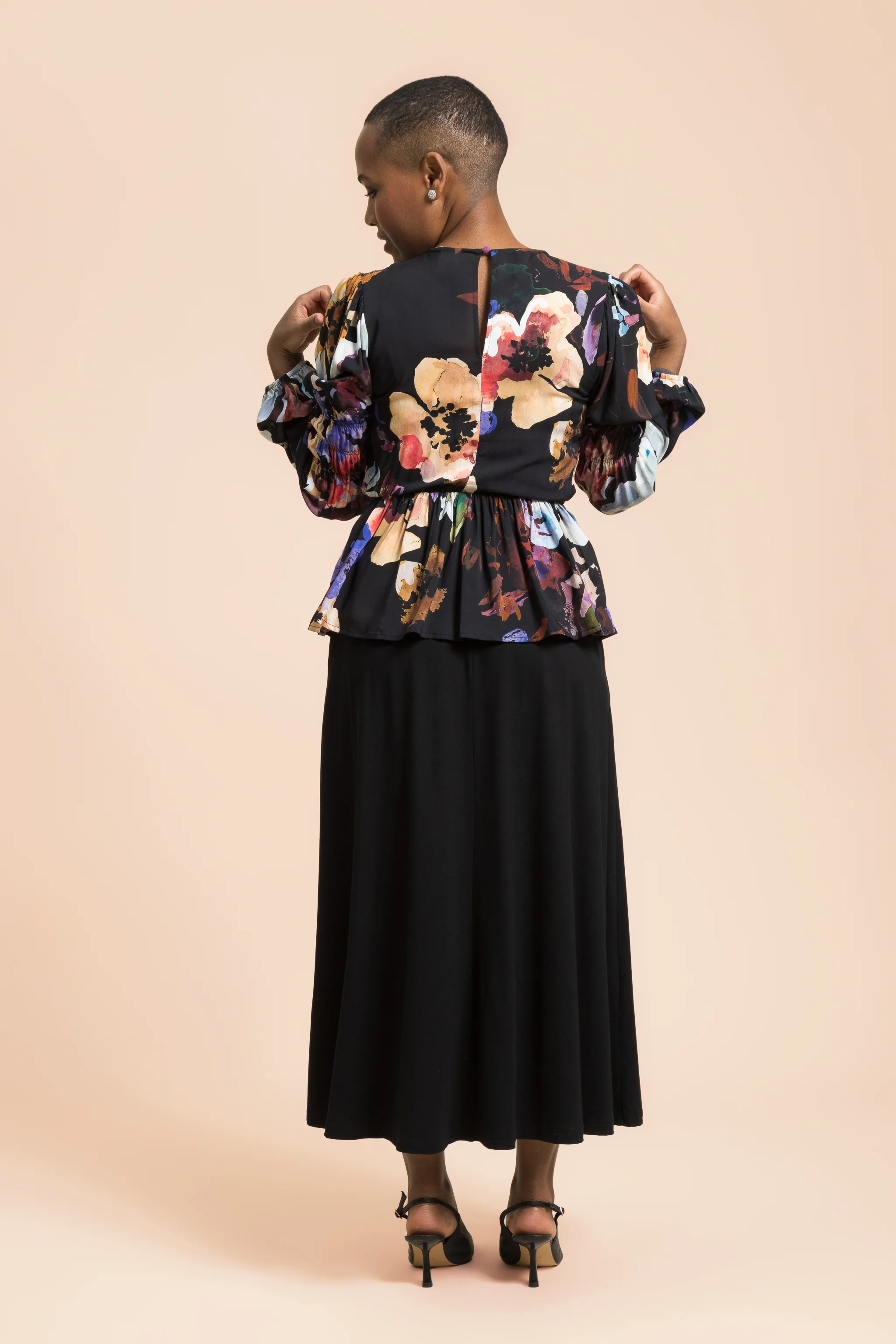 Soft Midi Skirt, Black - Image 7