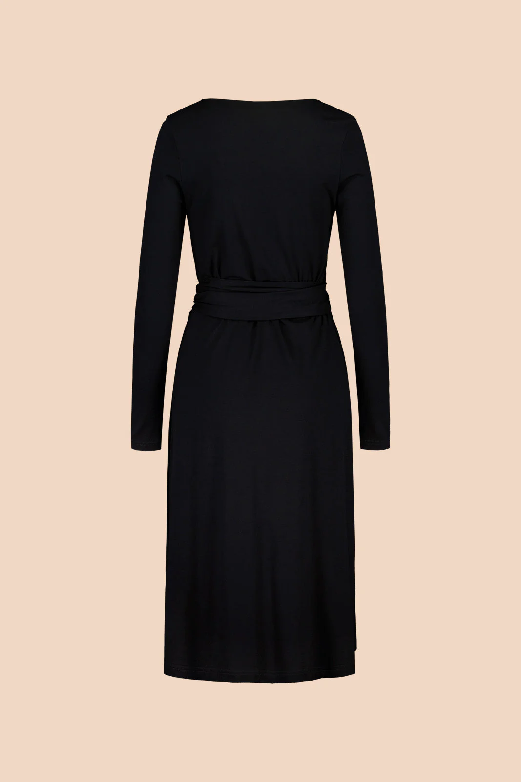 Soft Wrap Dress, Black - Image 9
