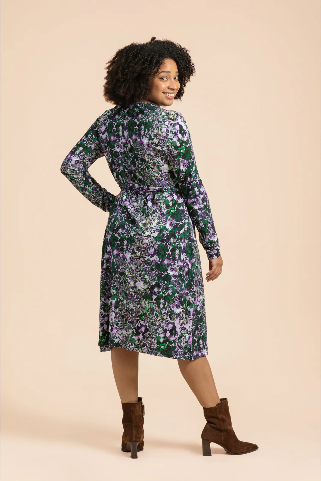 Soft Wrap Dress, Blooming Forest Lilac - Image 3