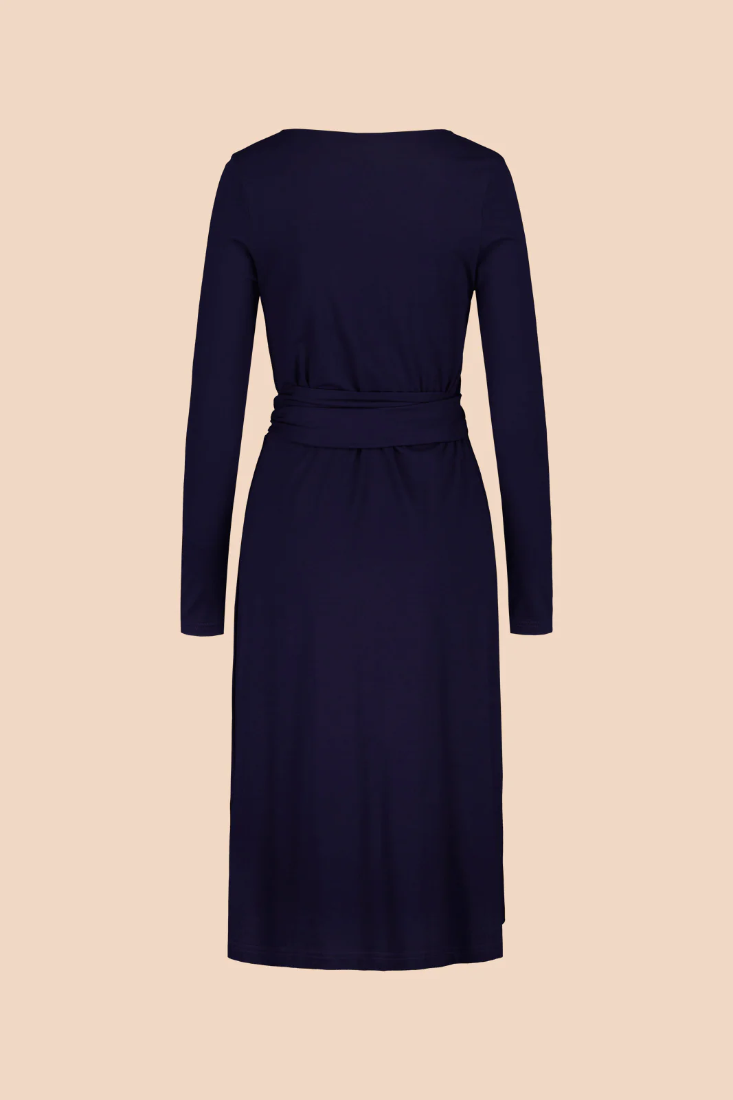 Soft Wrap Dress, Dark Blue - Image 5