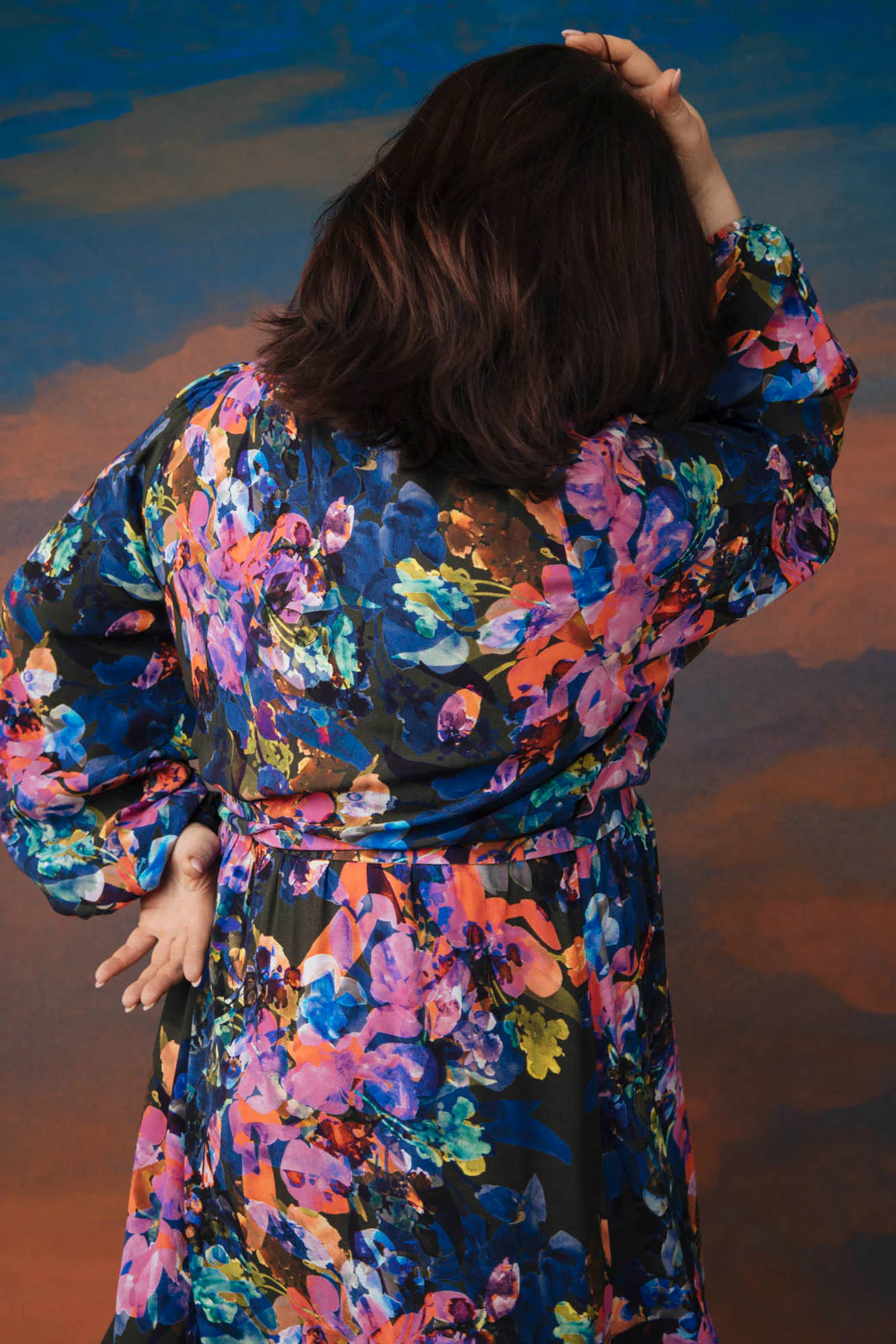 Wrap Midi Dress, Sweet Pea - Image 15