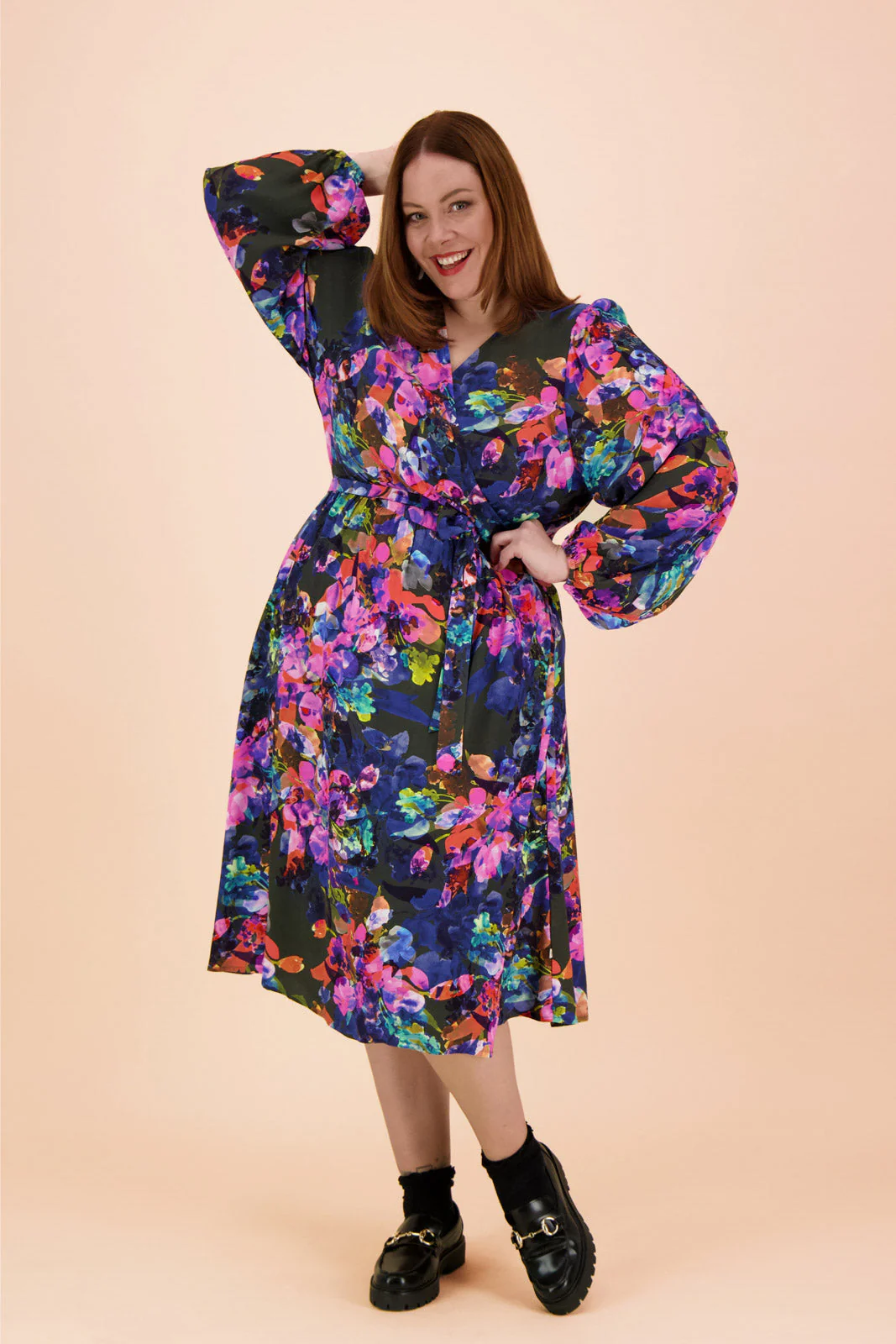 Wrap Midi Dress, Sweet Pea - Image 16