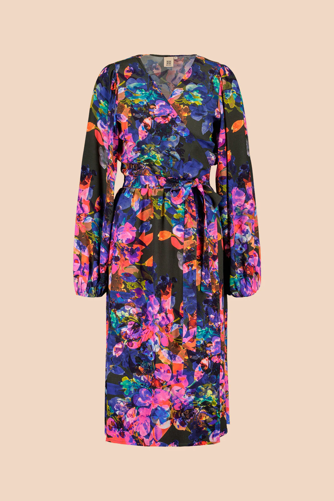 Wrap Midi Dress, Sweet Pea - Image 4