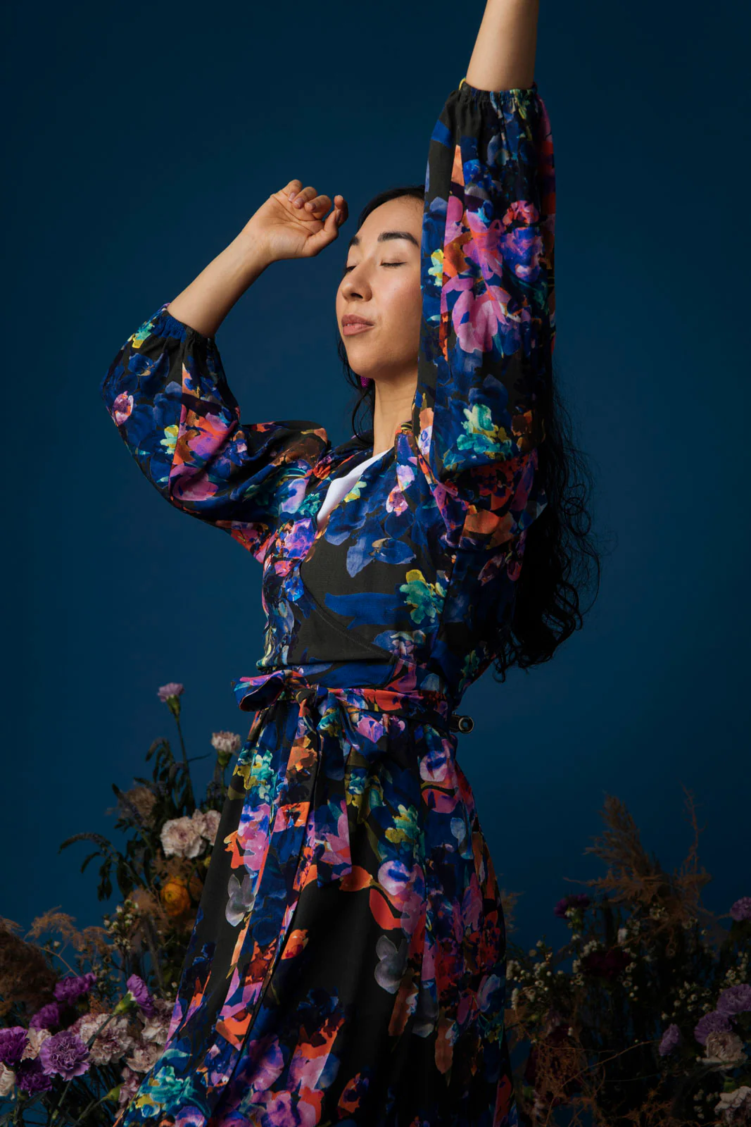 Wrap Midi Dress, Sweet Pea - Image 8