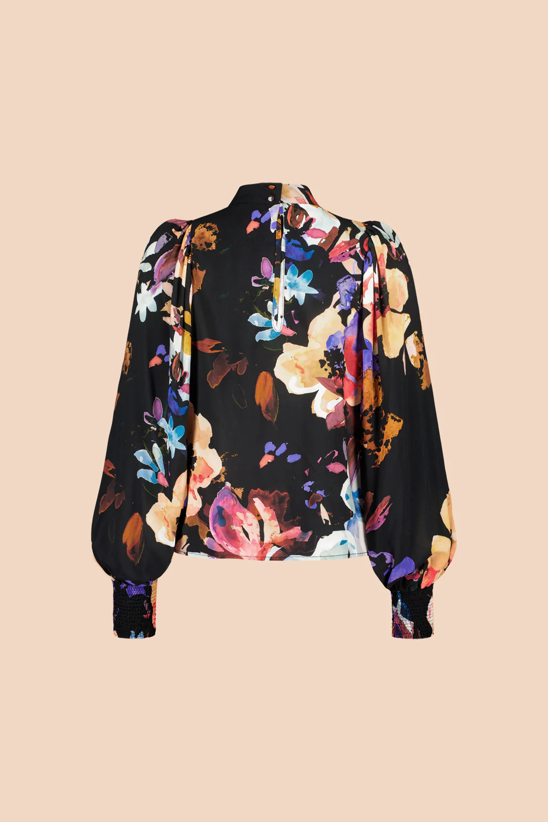Puff Blouse, Black Anemone - Image 13