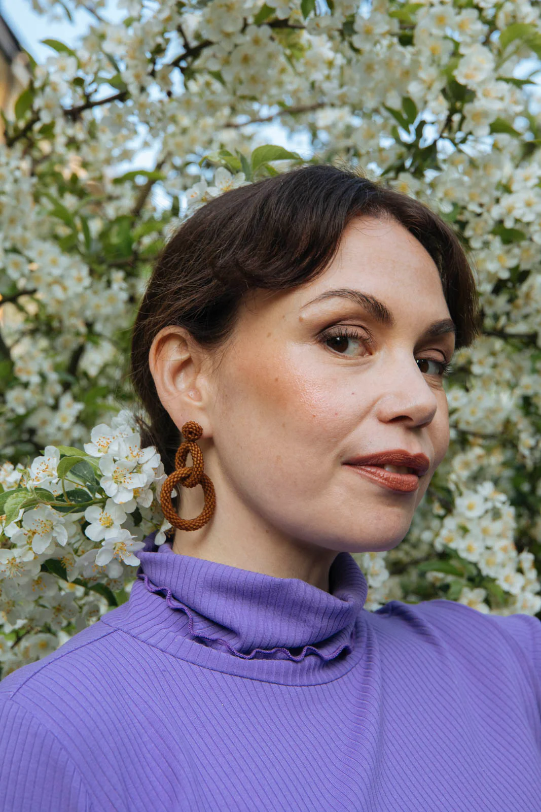 Rib Rollneck, Vivid Lavender - Image 3