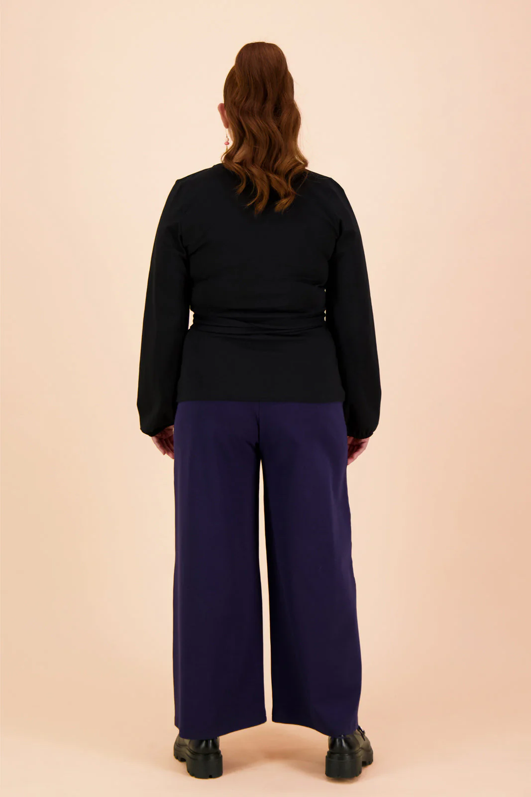 Soft Wrap Blouse, Black - Image 5