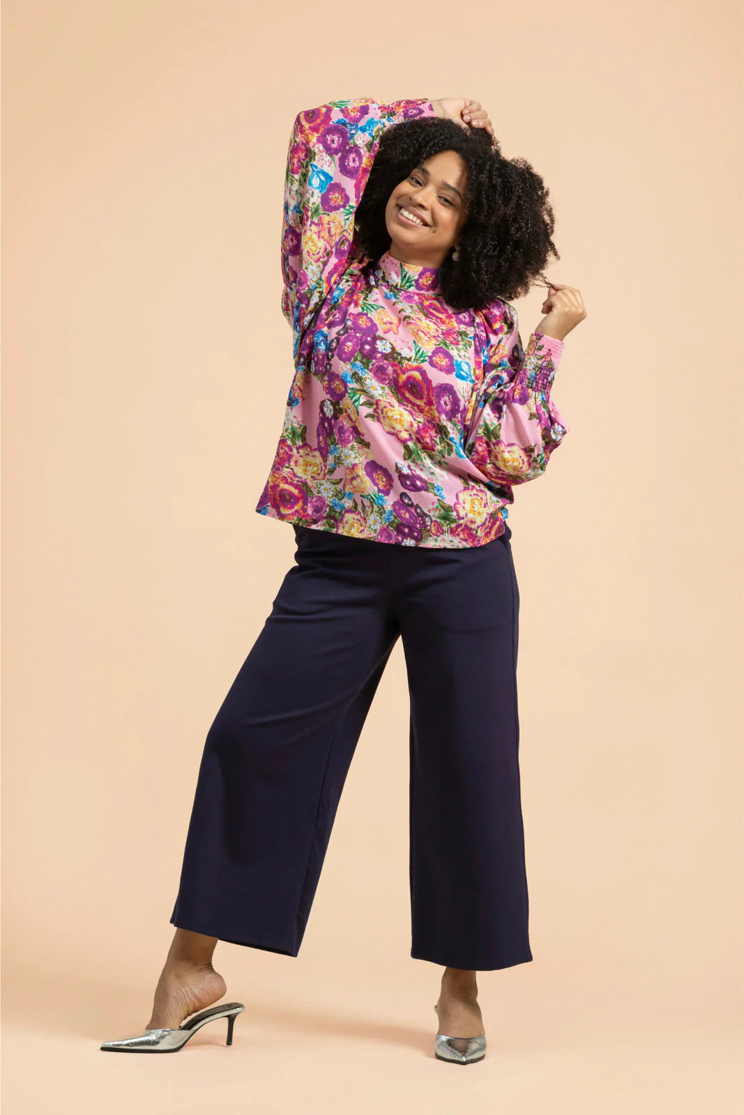 Puff Blouse, Pink Marigold - Image 3