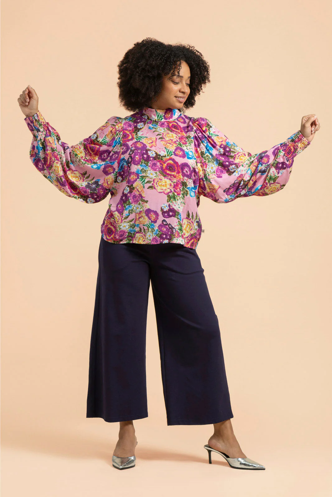 Puff Blouse, Pink Marigold - Image 4