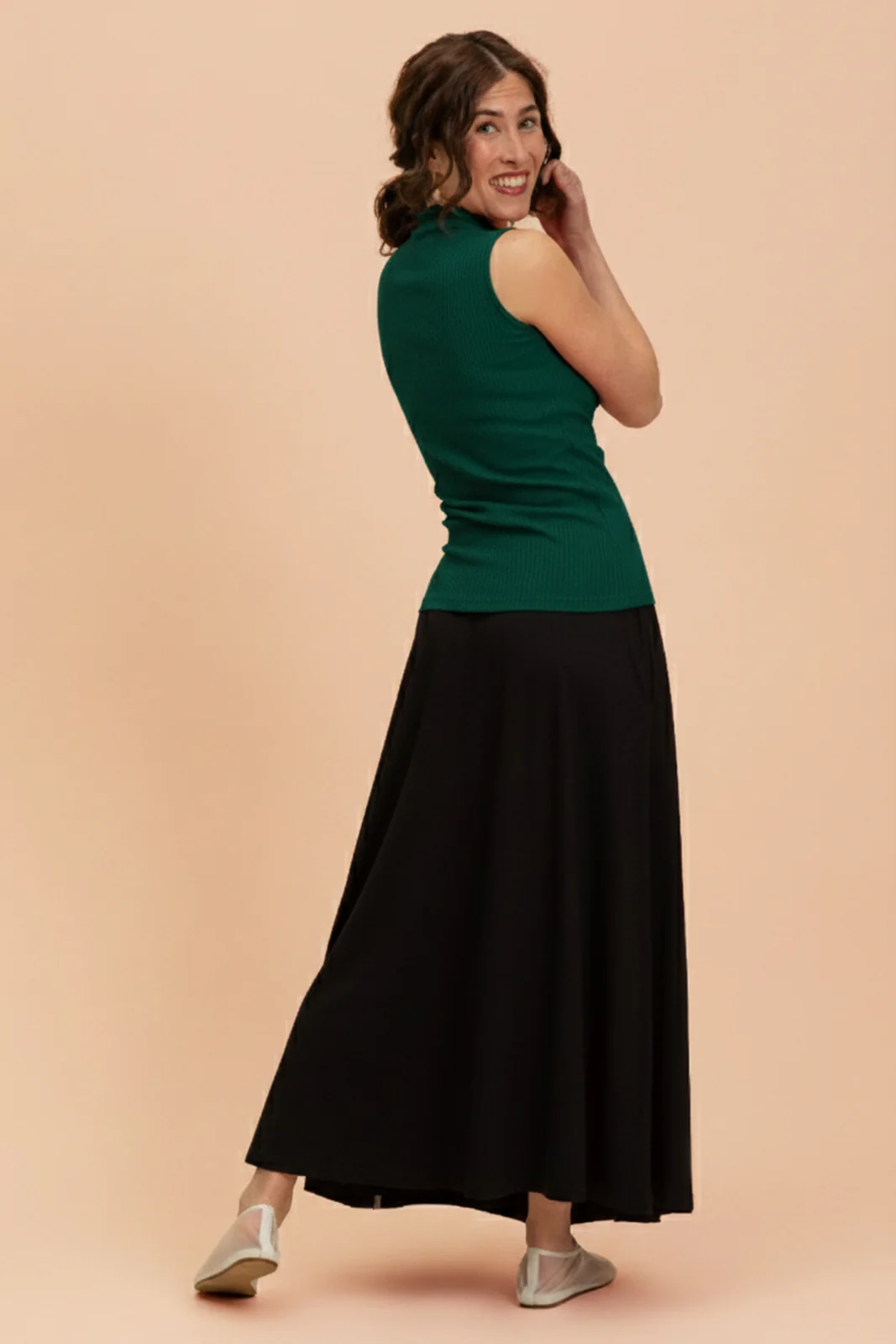 Rib Top, Dark Green - Image 4