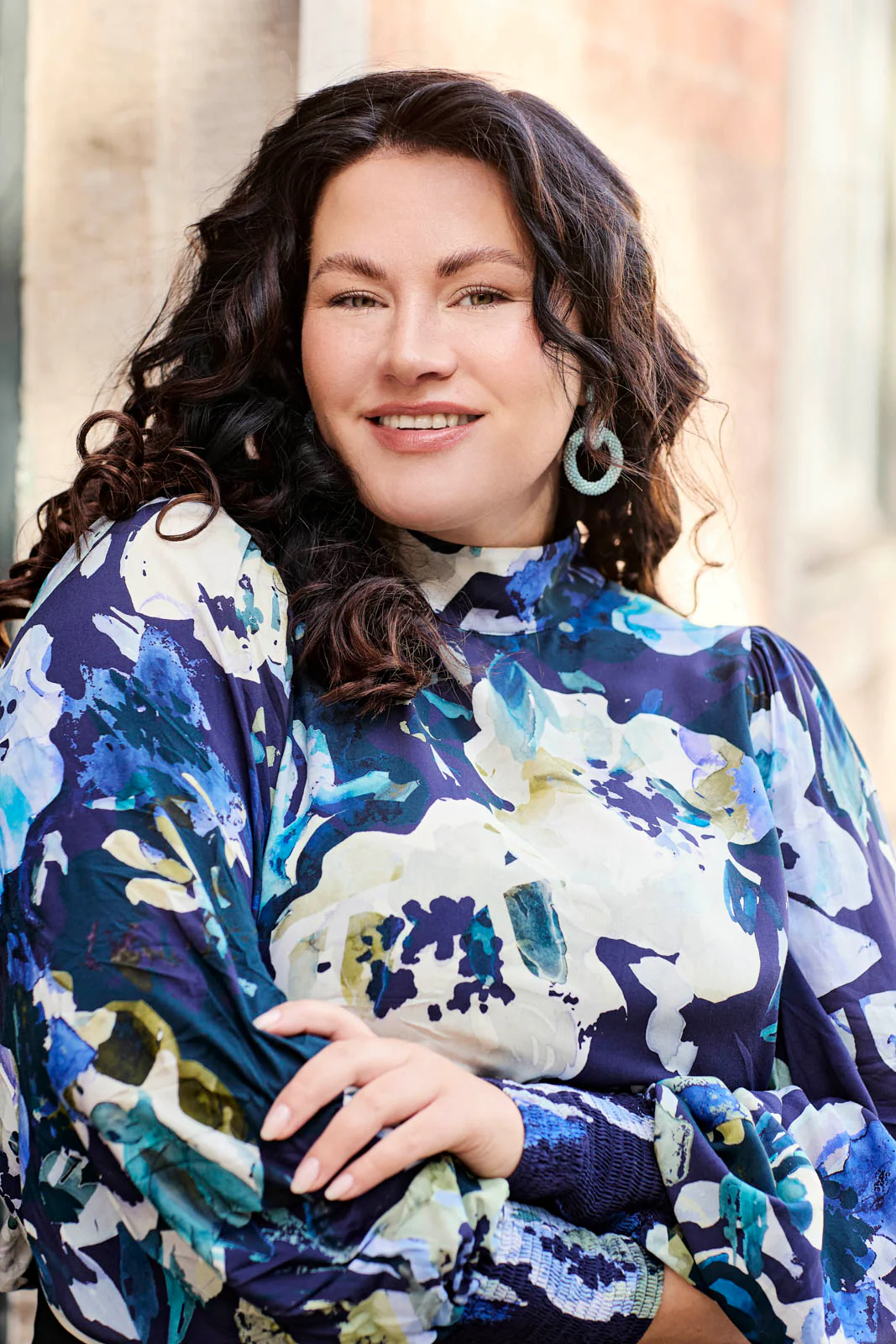 Puff Blouse, Blue Anemone - Image 4