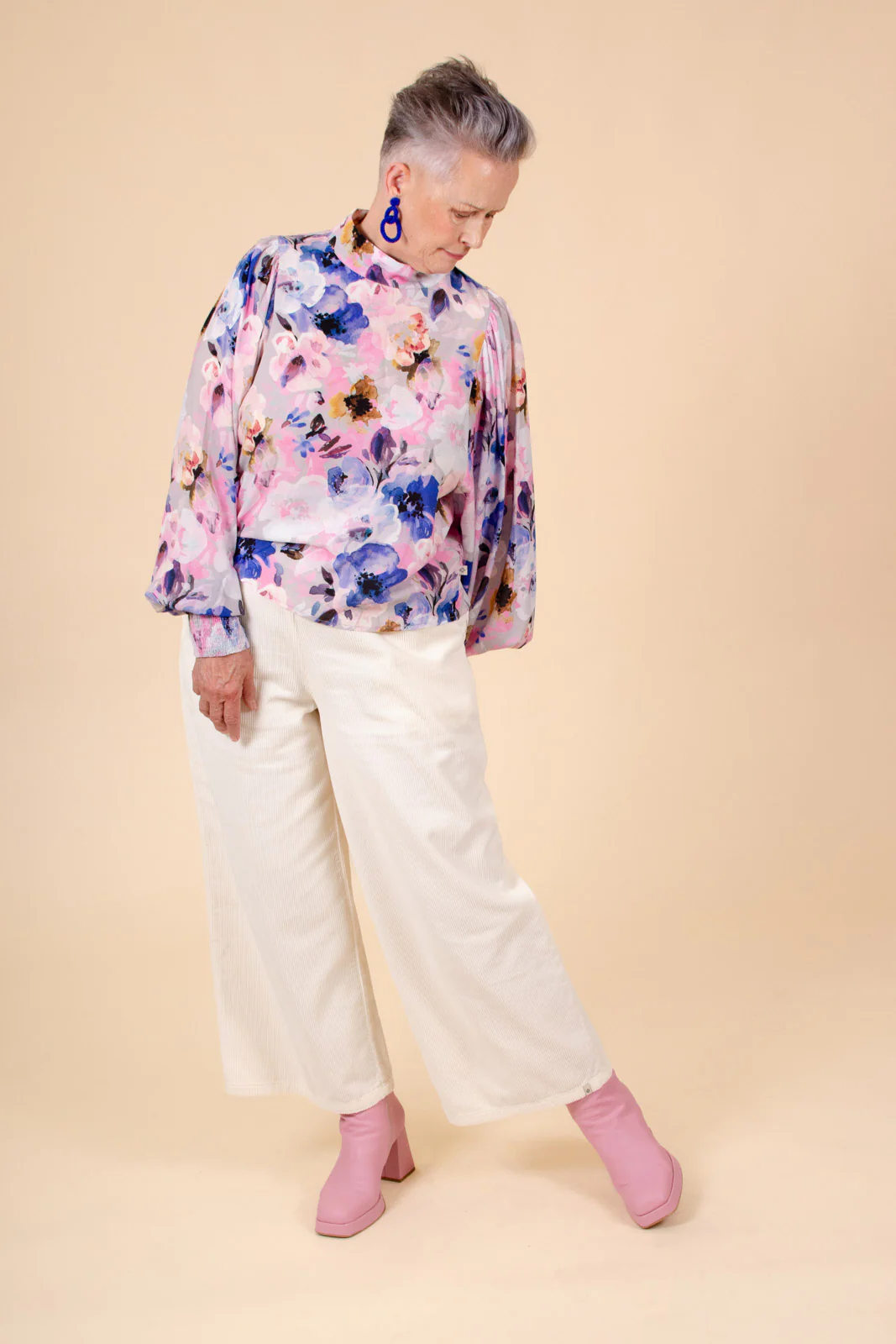 Puff Blouse, Lilac Anemone - Image 10