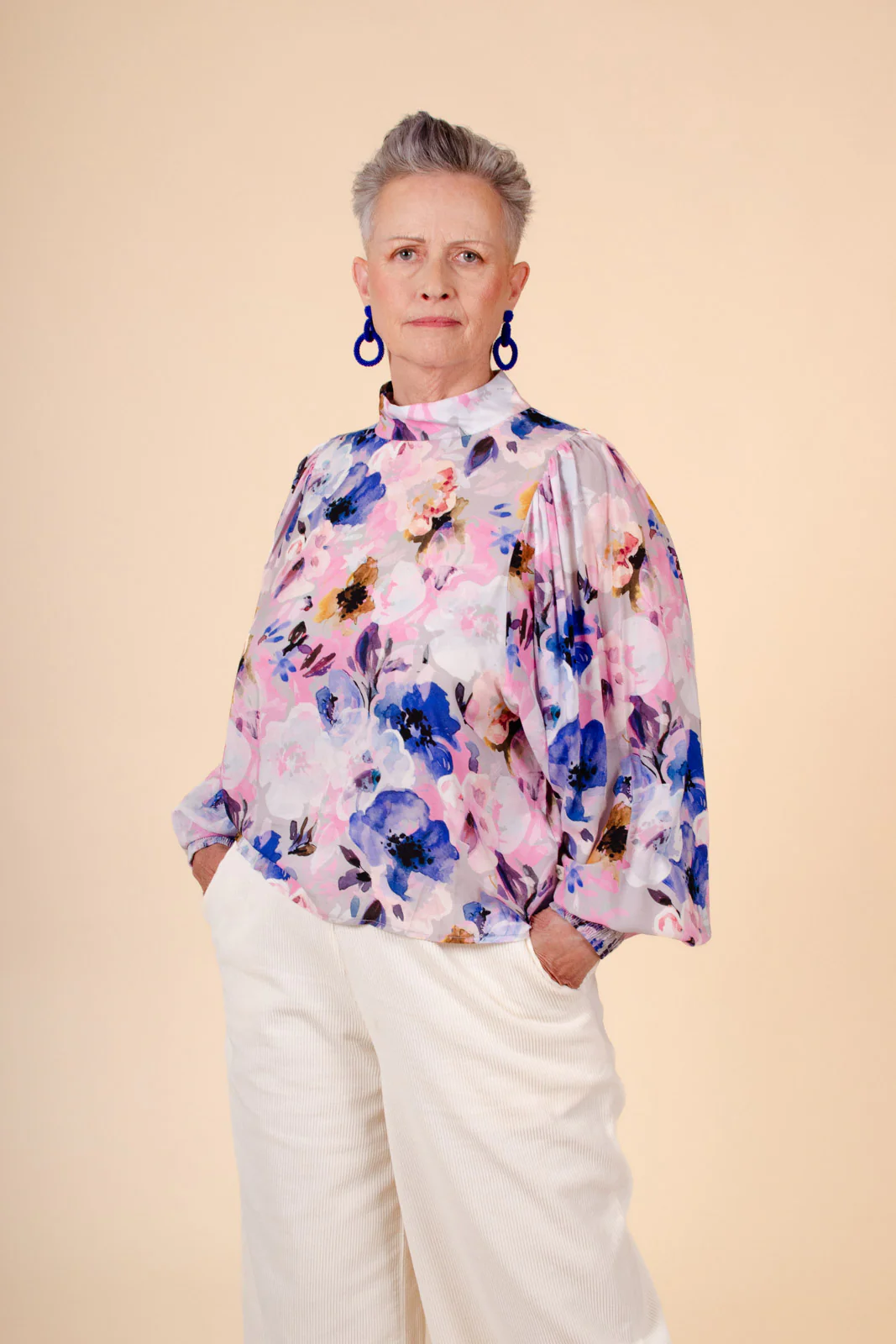 Puff Blouse, Lilac Anemone - Image 11