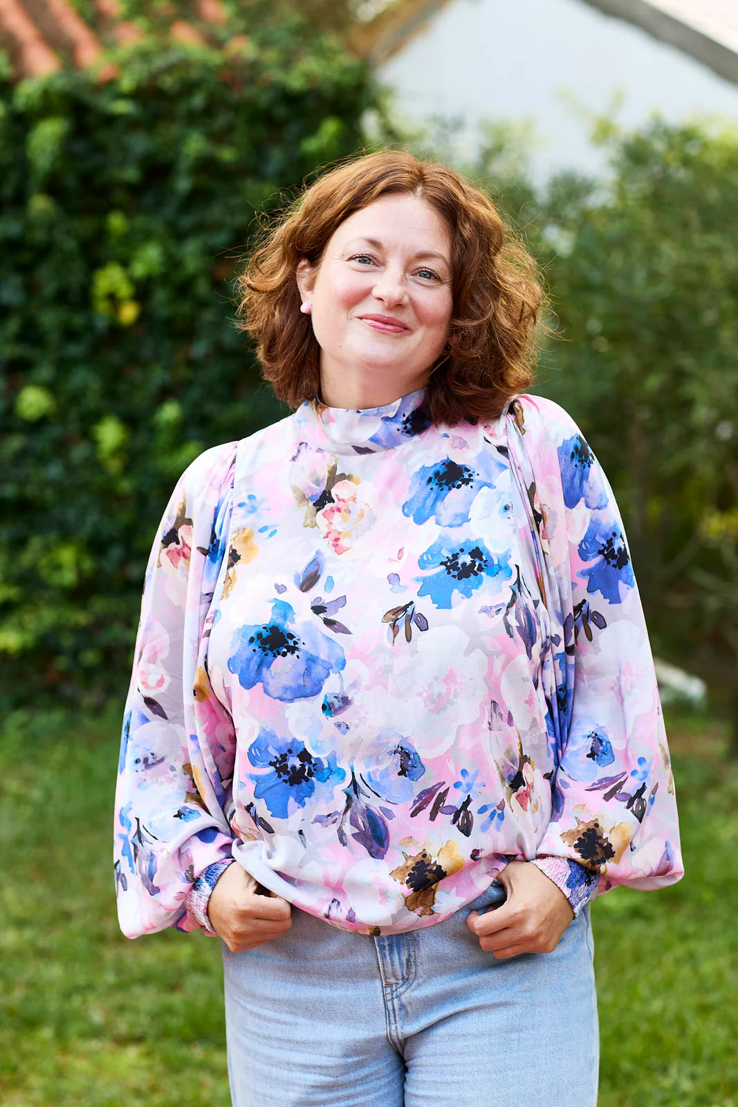 Puff Blouse, Lilac Anemone - Image 5