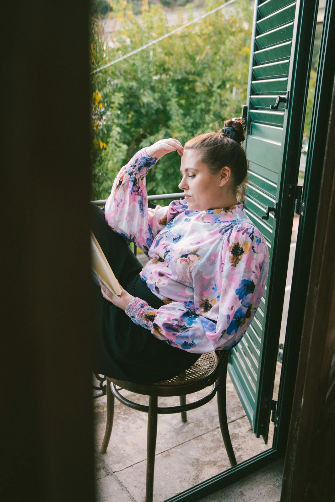 Puff Blouse, Lilac Anemone - Image 9