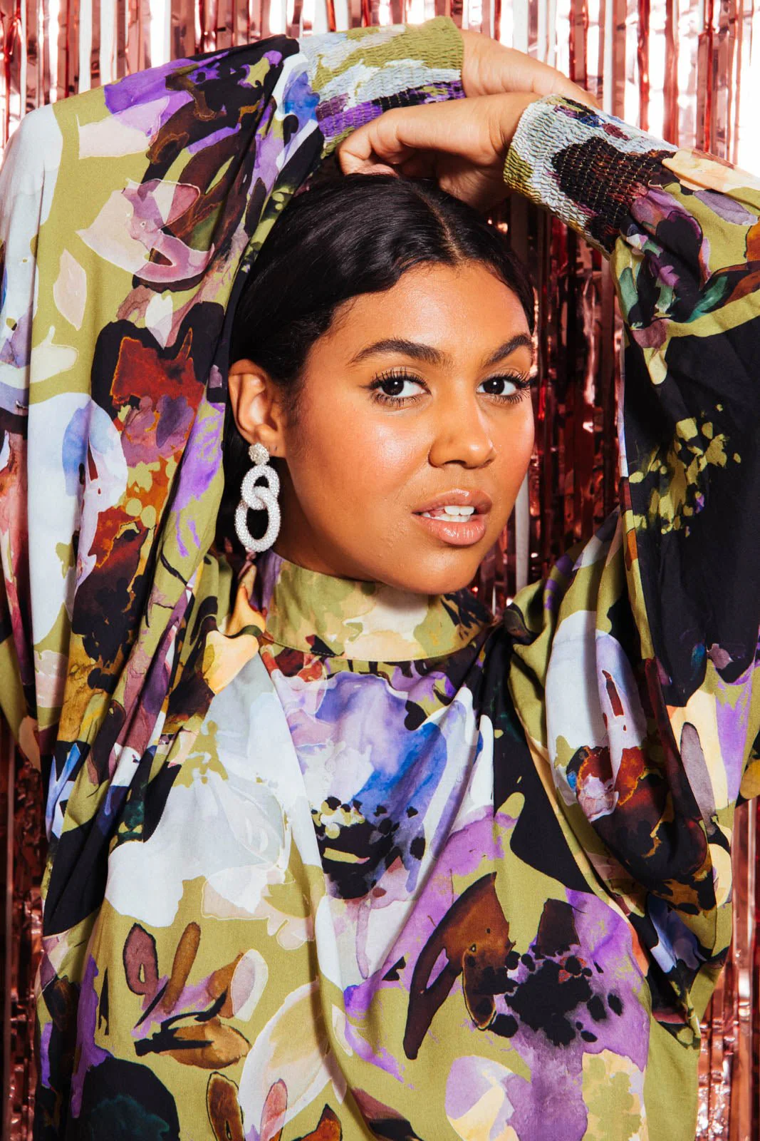 Puff Blouse, Olive Anemone - Image 10