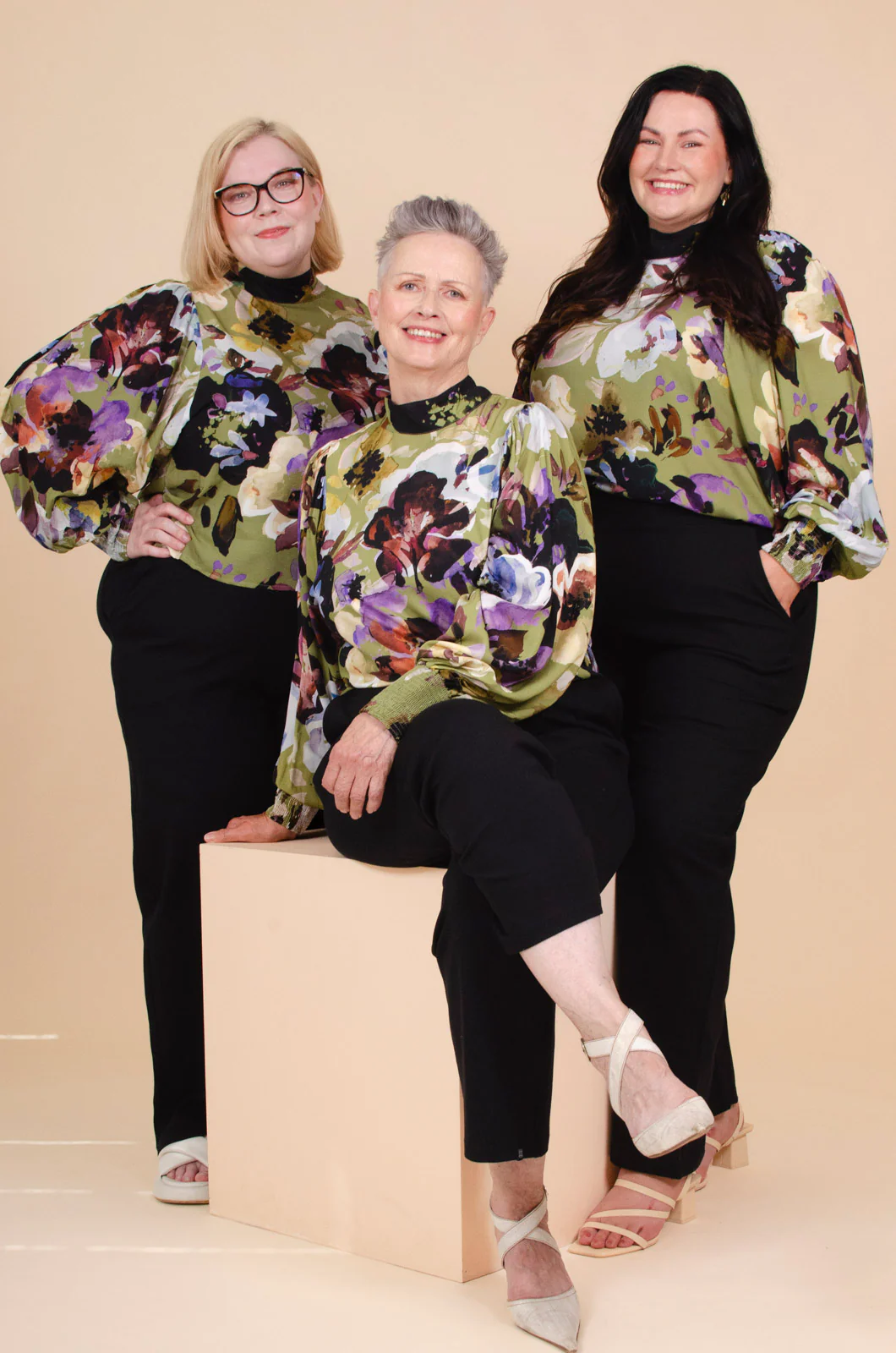 Puff Blouse, Olive Anemone - Image 11