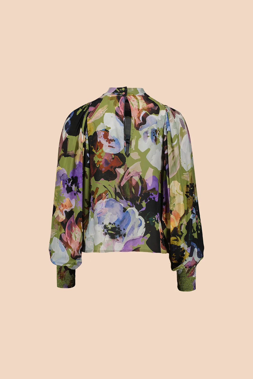 Puff Blouse, Olive Anemone - Image 12