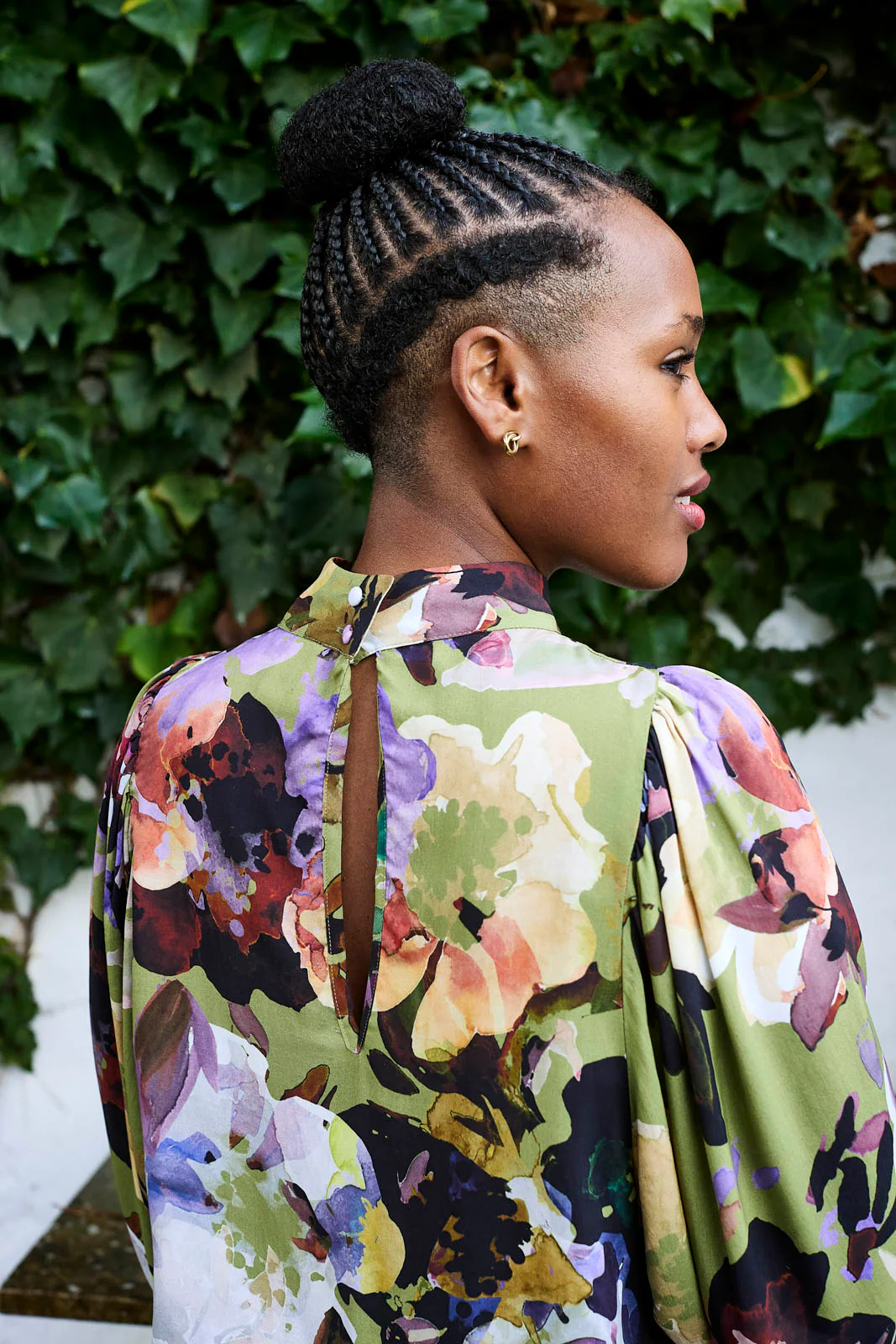 Puff Blouse, Olive Anemone - Image 6