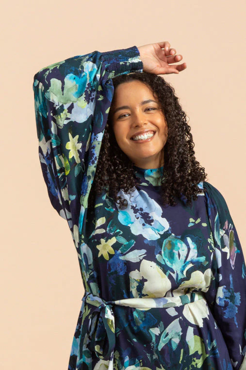 Puff Dress, Blue Anemone - Image 5