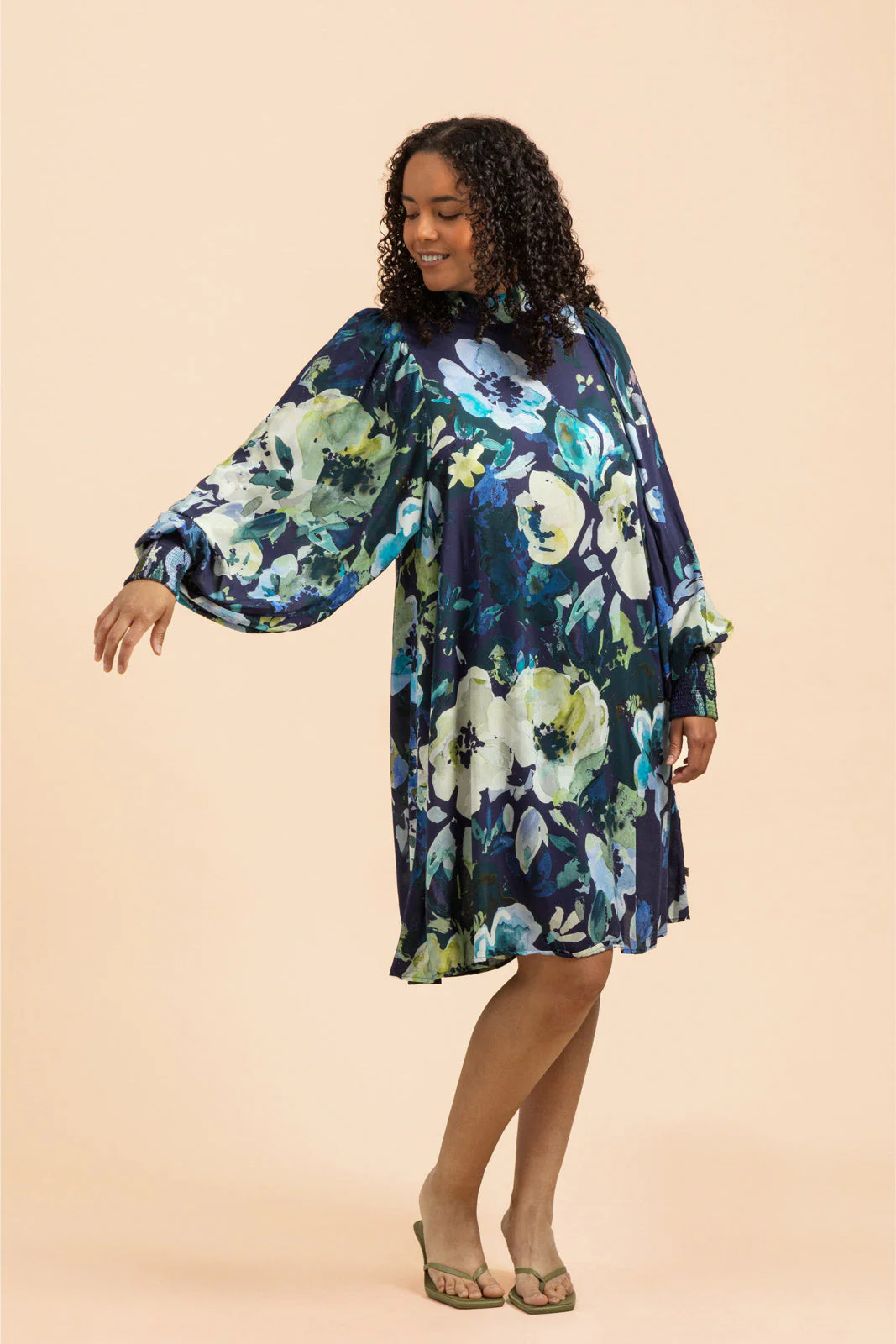 Puff Dress, Blue Anemone - Image 6