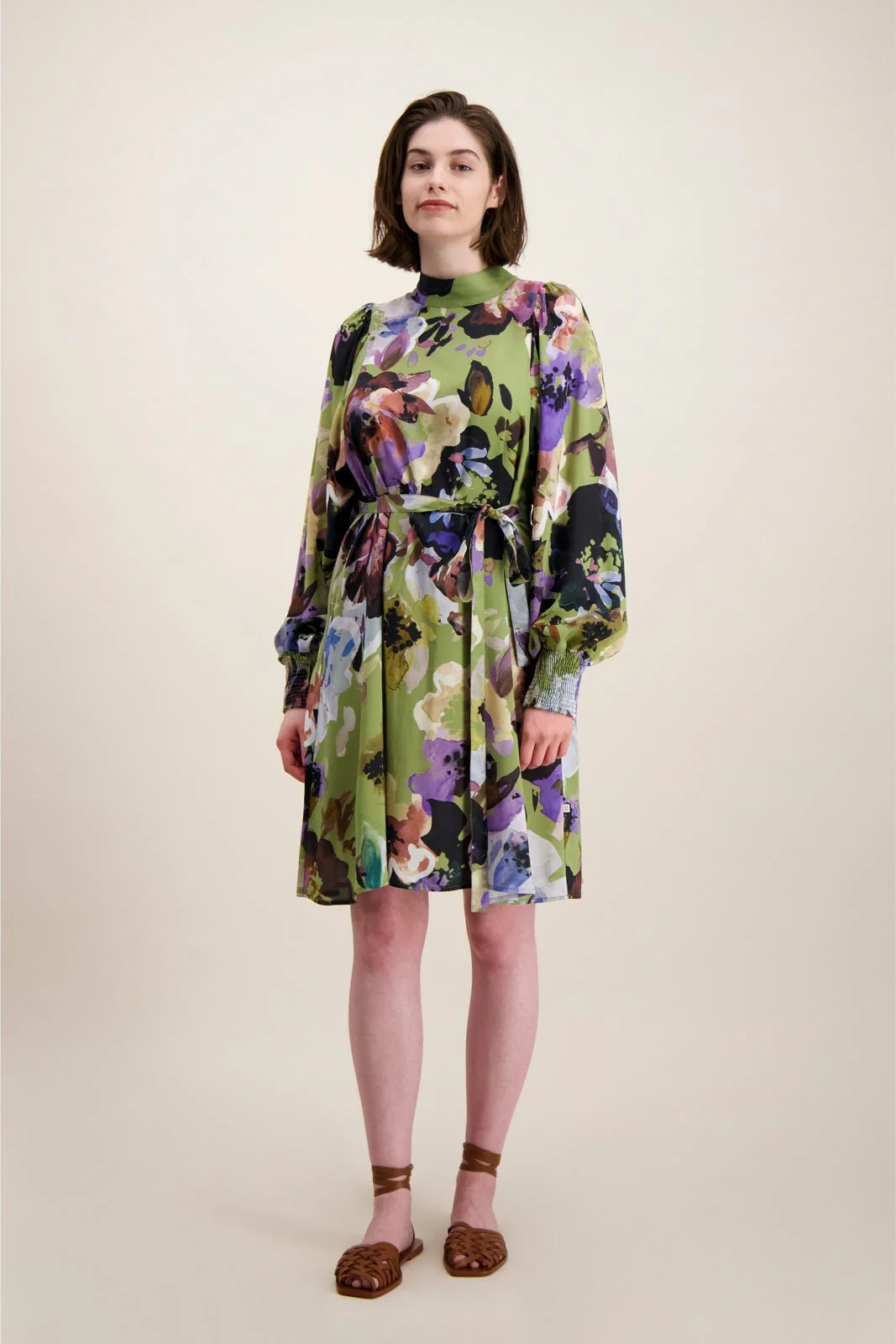Puff Dress, Olive Anemone - Image 13