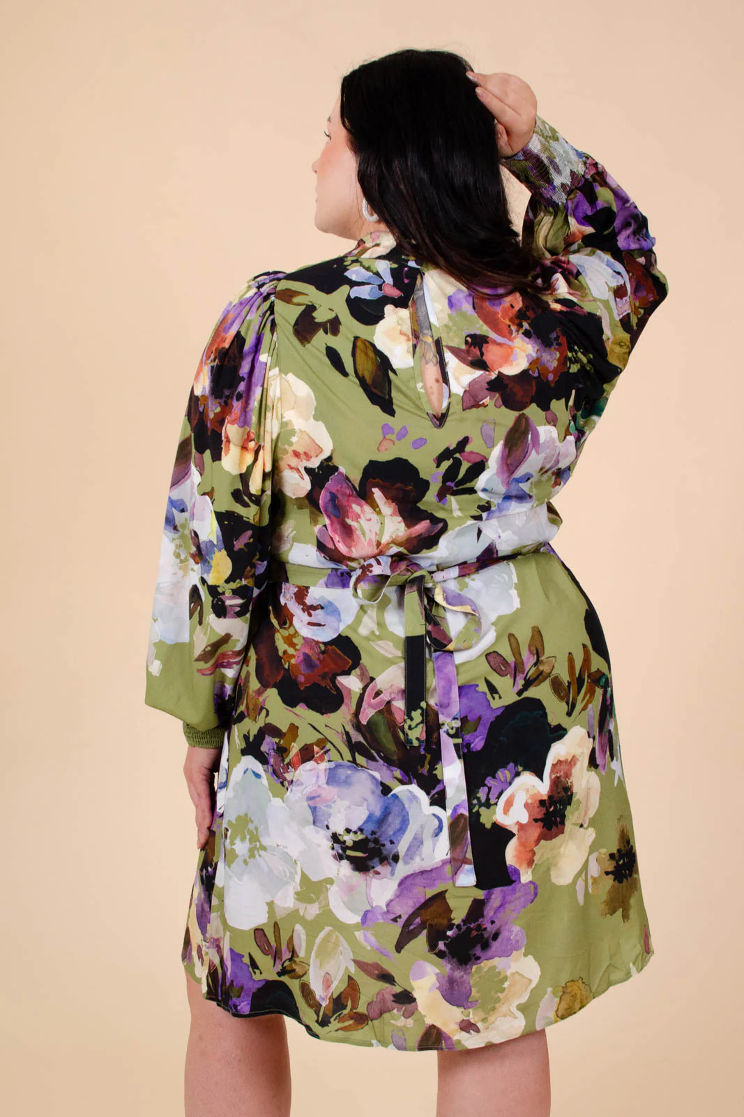 Puff Dress, Olive Anemone - Image 14