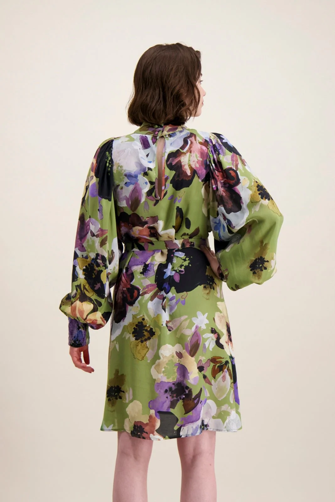 Puff Dress, Olive Anemone - Image 15