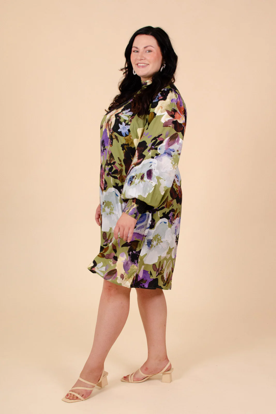 Puff Dress, Olive Anemone - Image 6