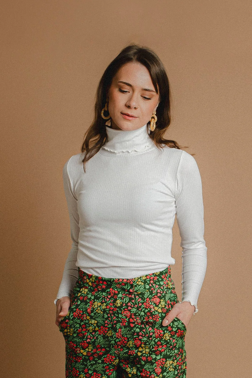 Rib Rollneck, White - Image 6