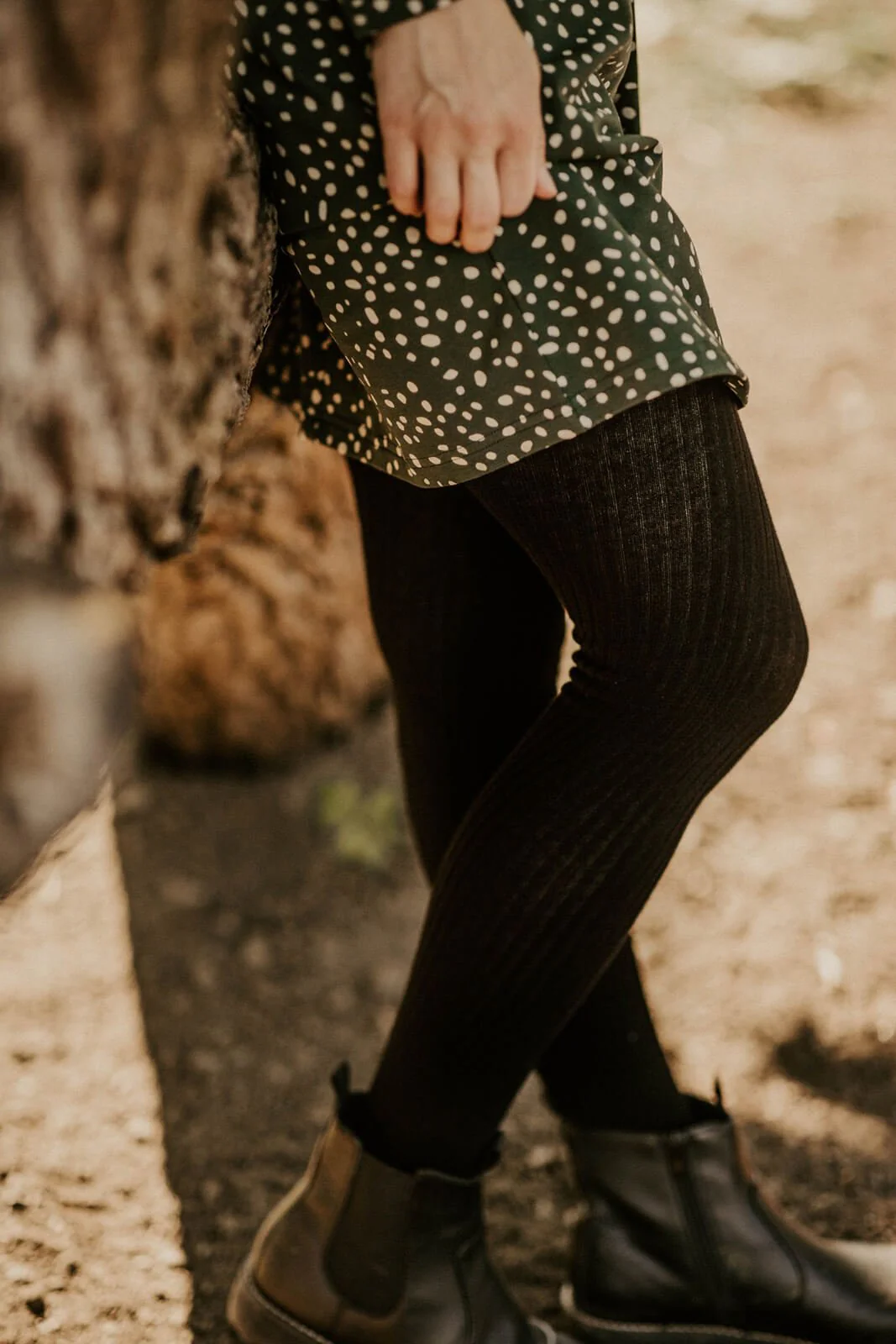 Rib Tights, Black - Image 4