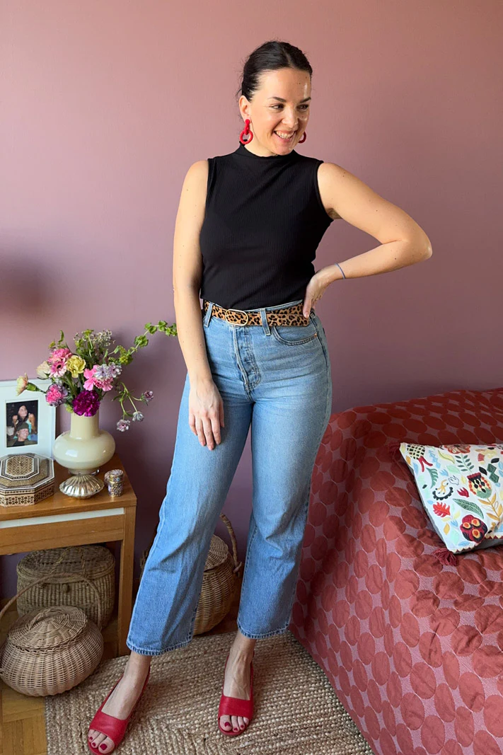 Rib Top, Black - Image 3