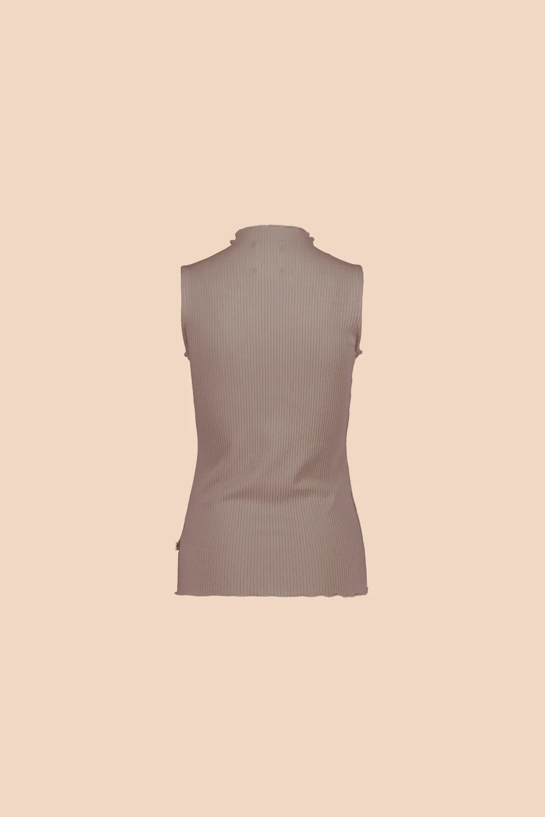 Rib Top, Taupe - Image 3