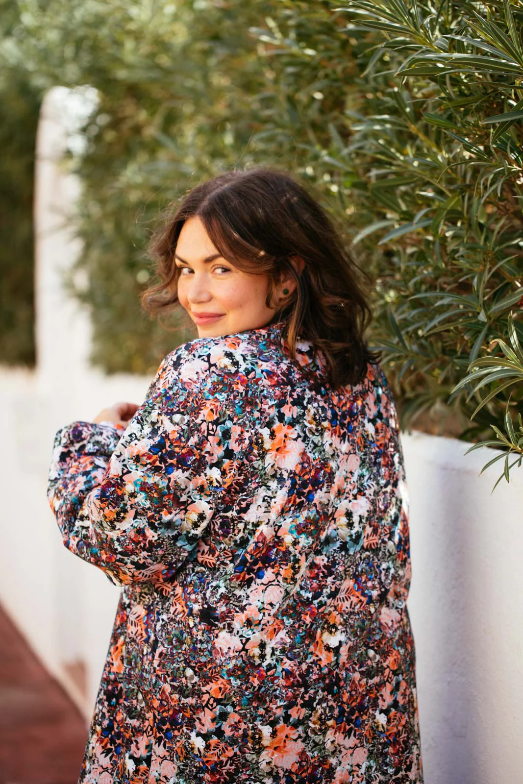 Ruffle Sweatshirt Dress, Blooming Forest - Image 6