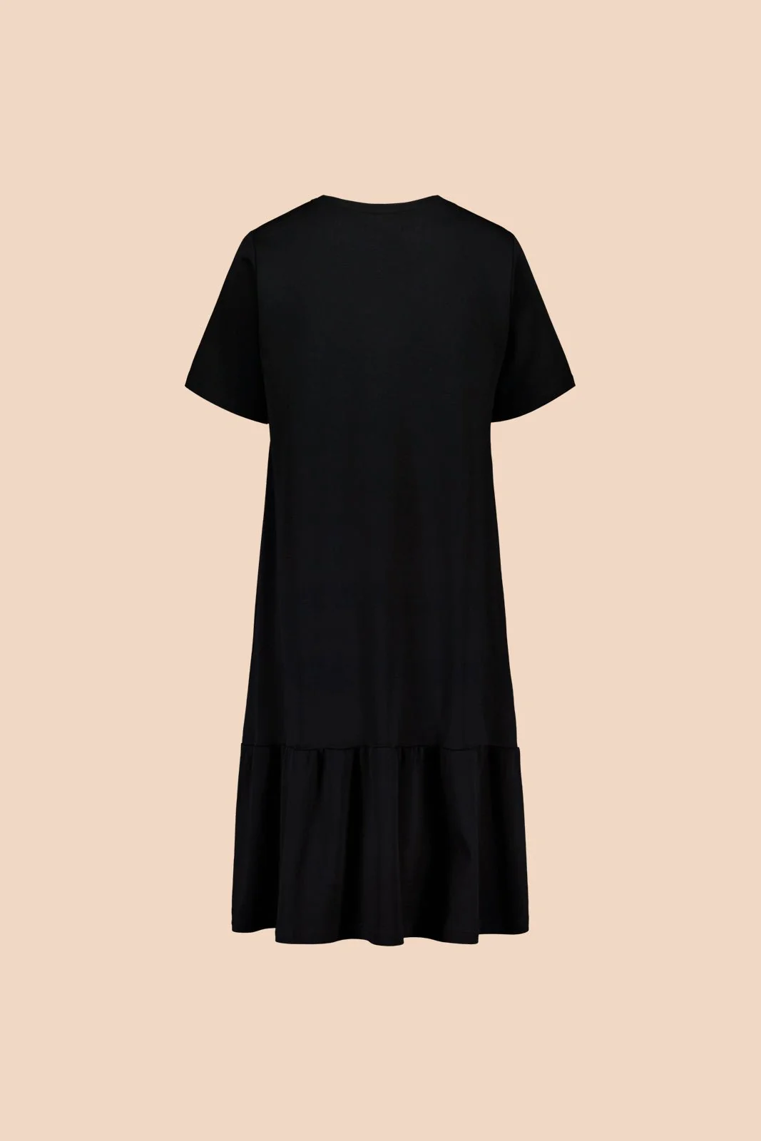 Ruffle T-shirt Dress, Black - Image 11